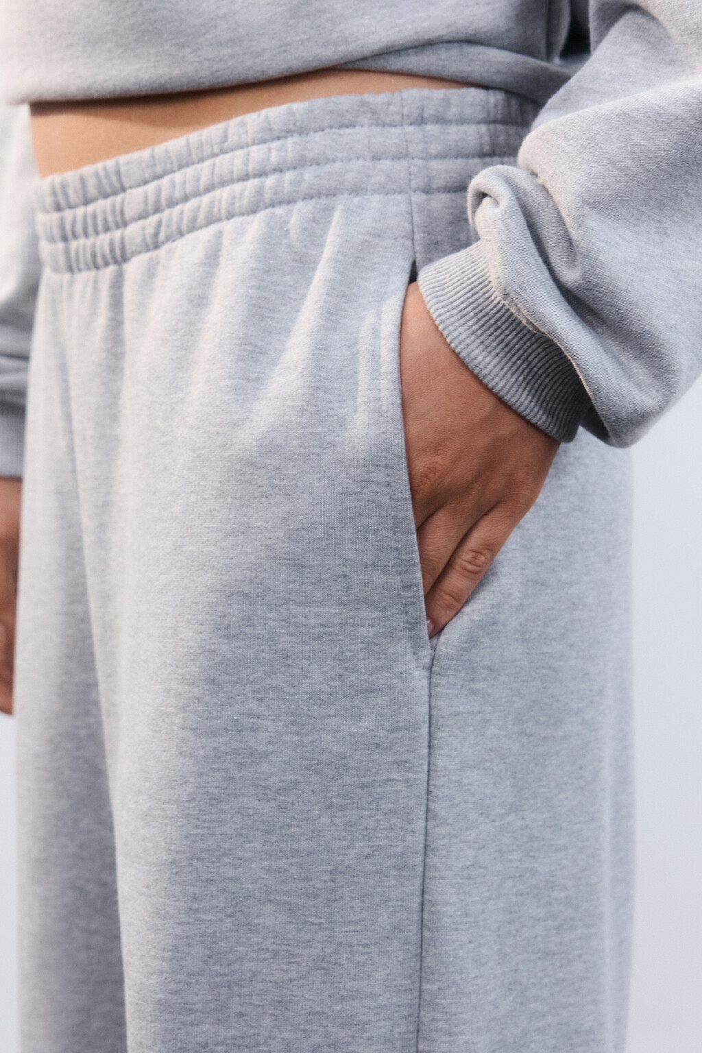 Брюки домашние из футера - цвет серый - 6