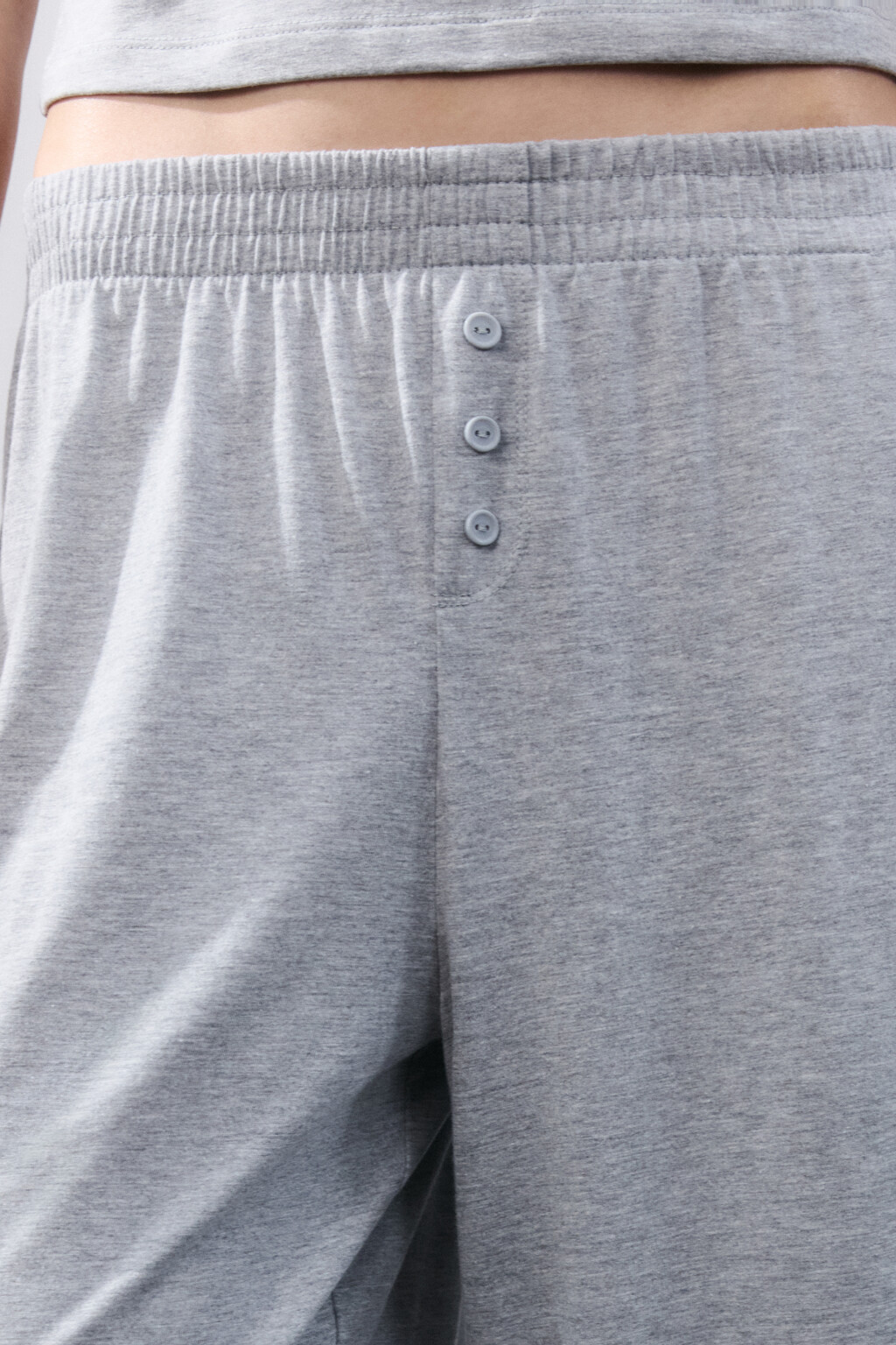 Брюки домашние из хлопкового трикотажа - цвет серый - 5