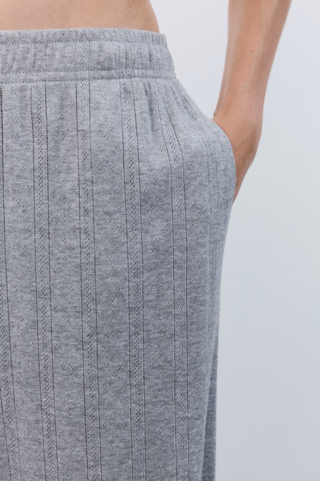 Брюки домашние из хлопка - цвет серый - 6