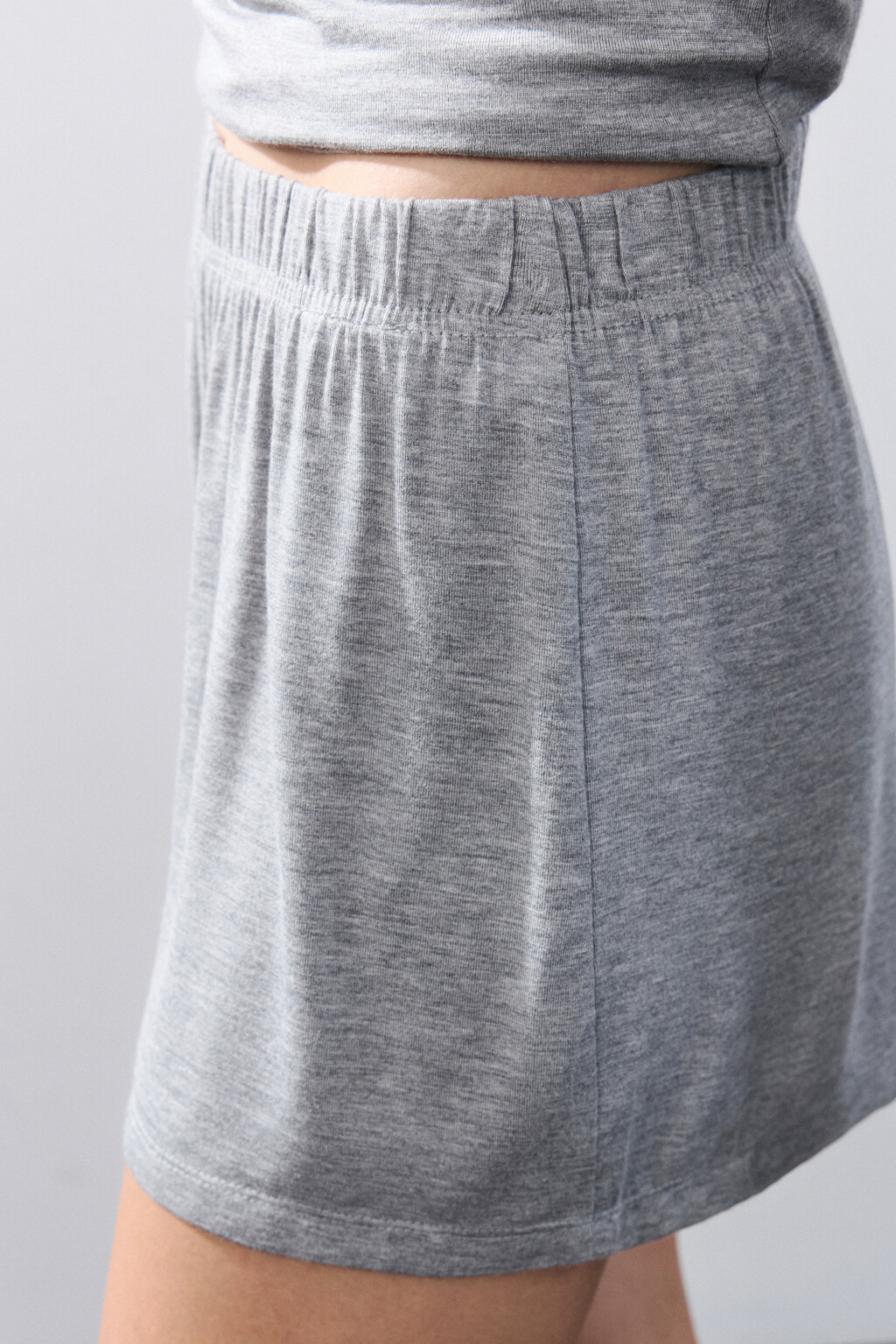 Шорты домашние из вискозы - цвет серый - 7