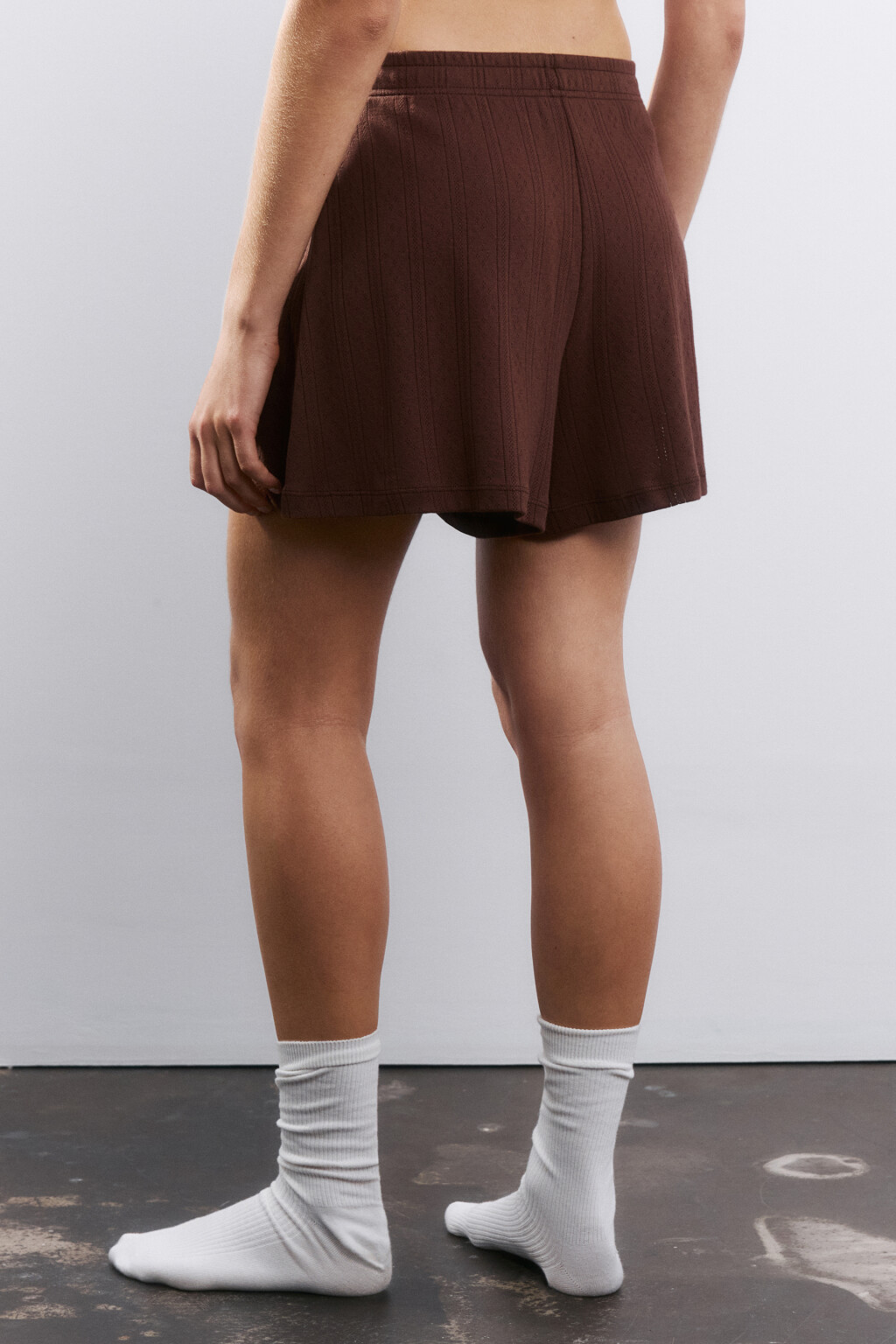 Шорты домашние из хлопка - цвет коричневый - 3