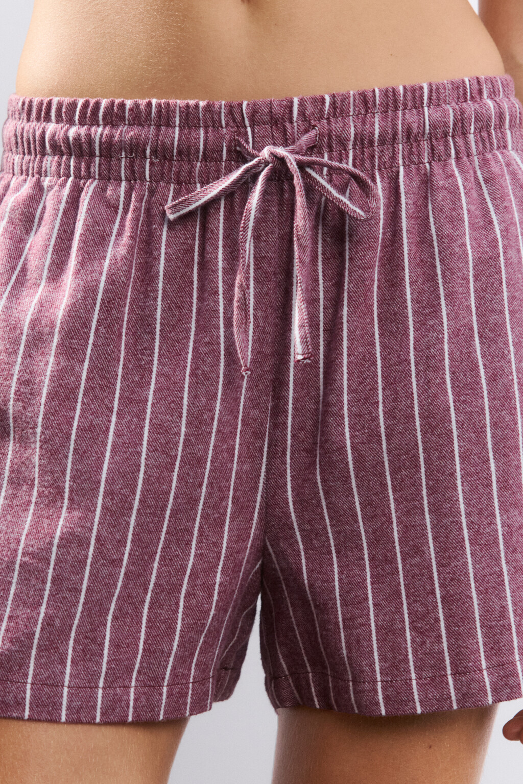 Шорты домашние из хлопка - цвет бордовый - 5