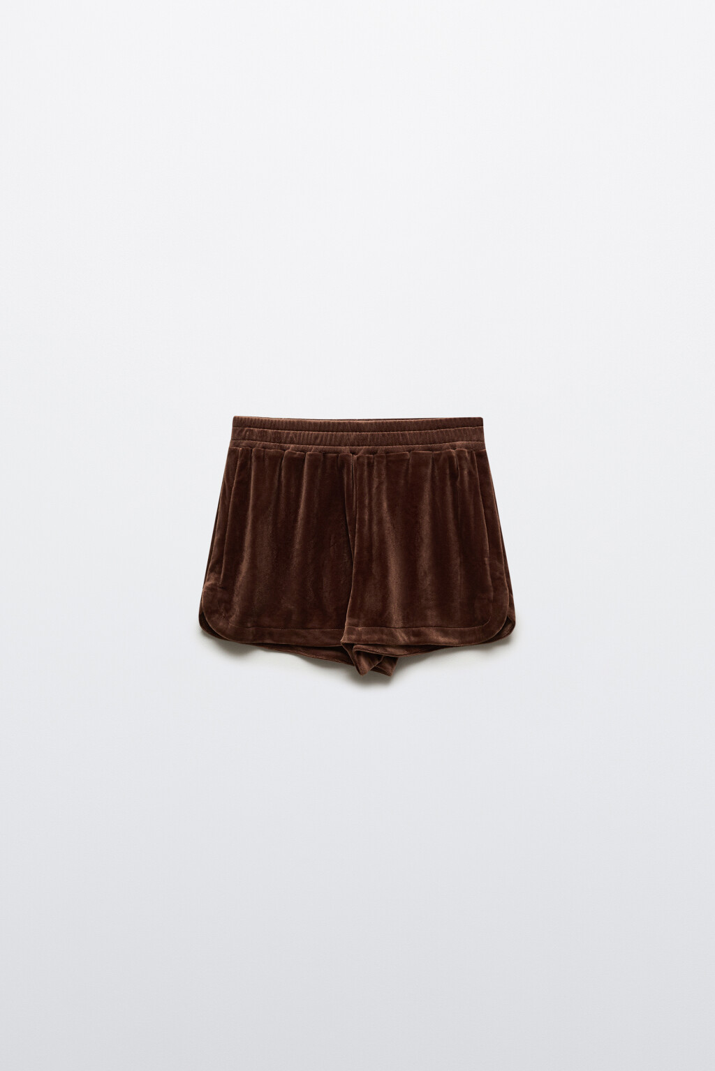 Шорты домашние из велюра - цвет коричневый - 7