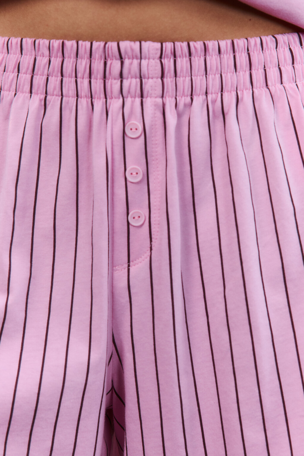 Шорты домашние из хлопкового трикотажа - цвет розовый - 5