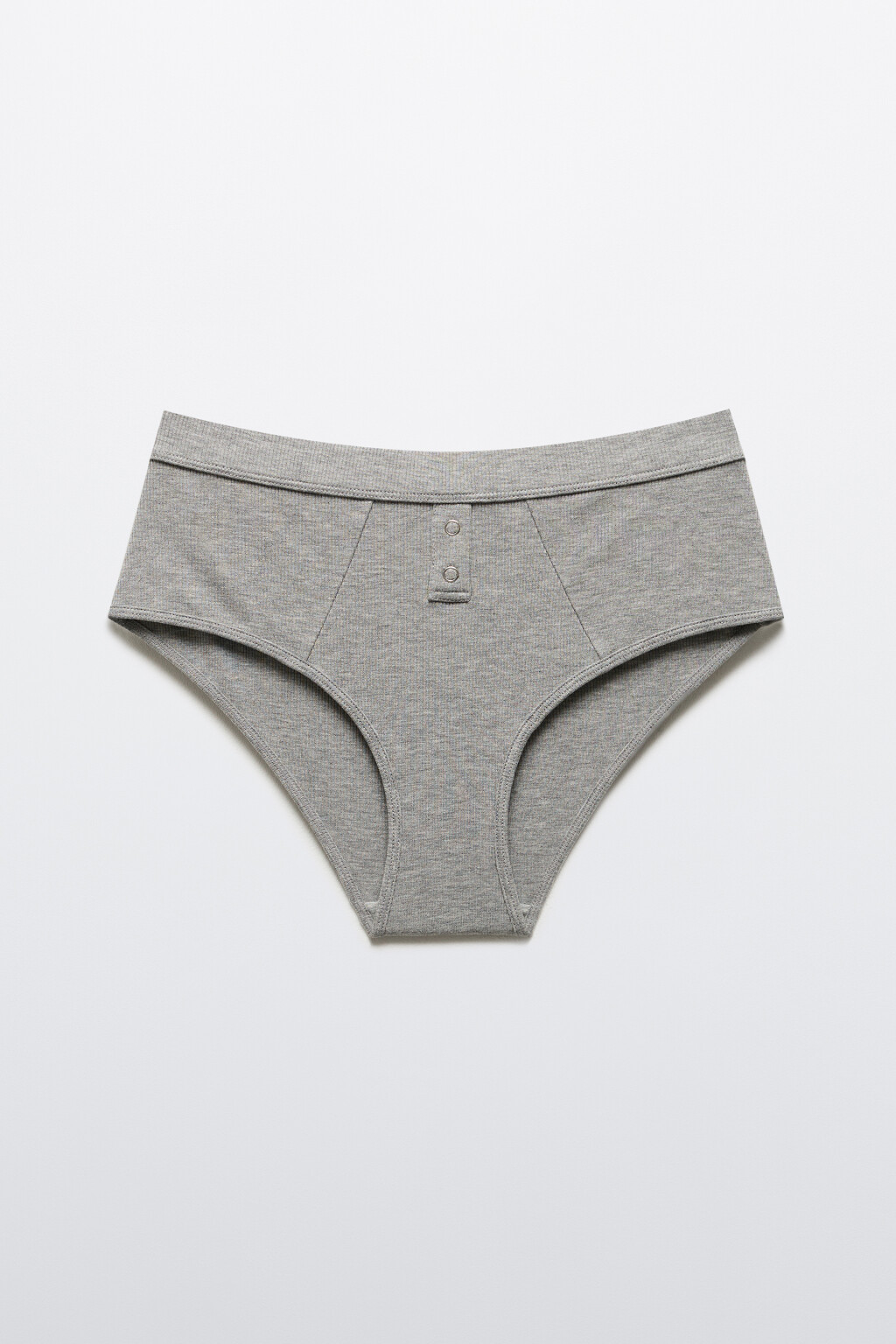 Трусы-слипы с имитацией застежки - цвет серый - 6