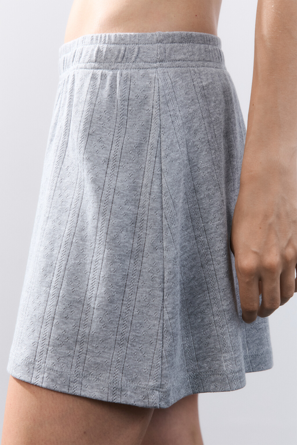 Шорты домашние из хлопка - цвет серый - 6