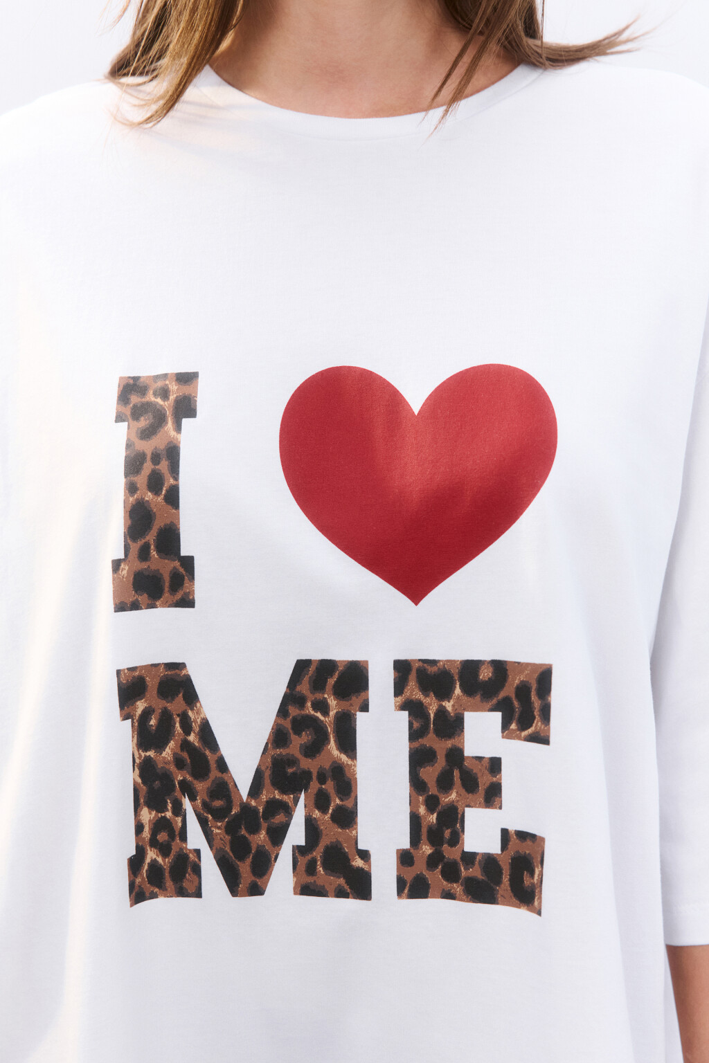 Платье-футболка домашнее с принтом - цвет белый - 5