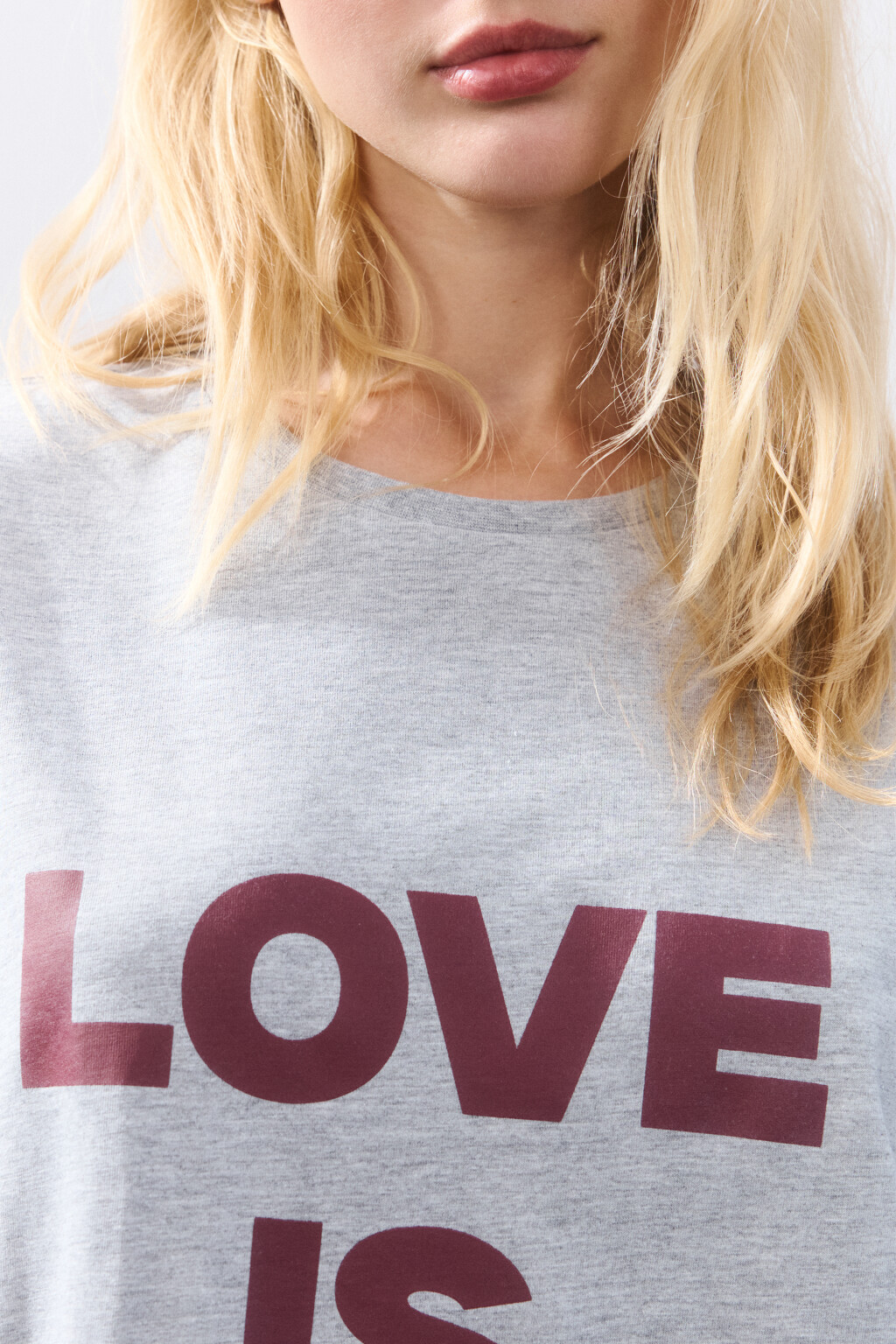 Платье-футболка домашнее с принтом - цвет серый - 7