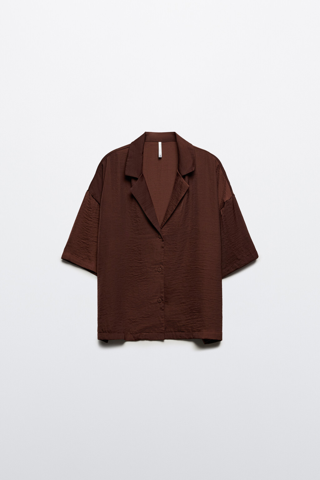 Блузка домашняя атласная - цвет коричневый - 7