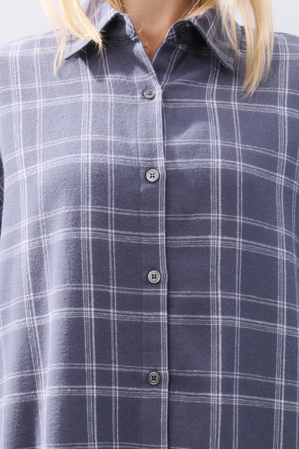 Рубашка домашняя из хлопка - цвет черный - 5