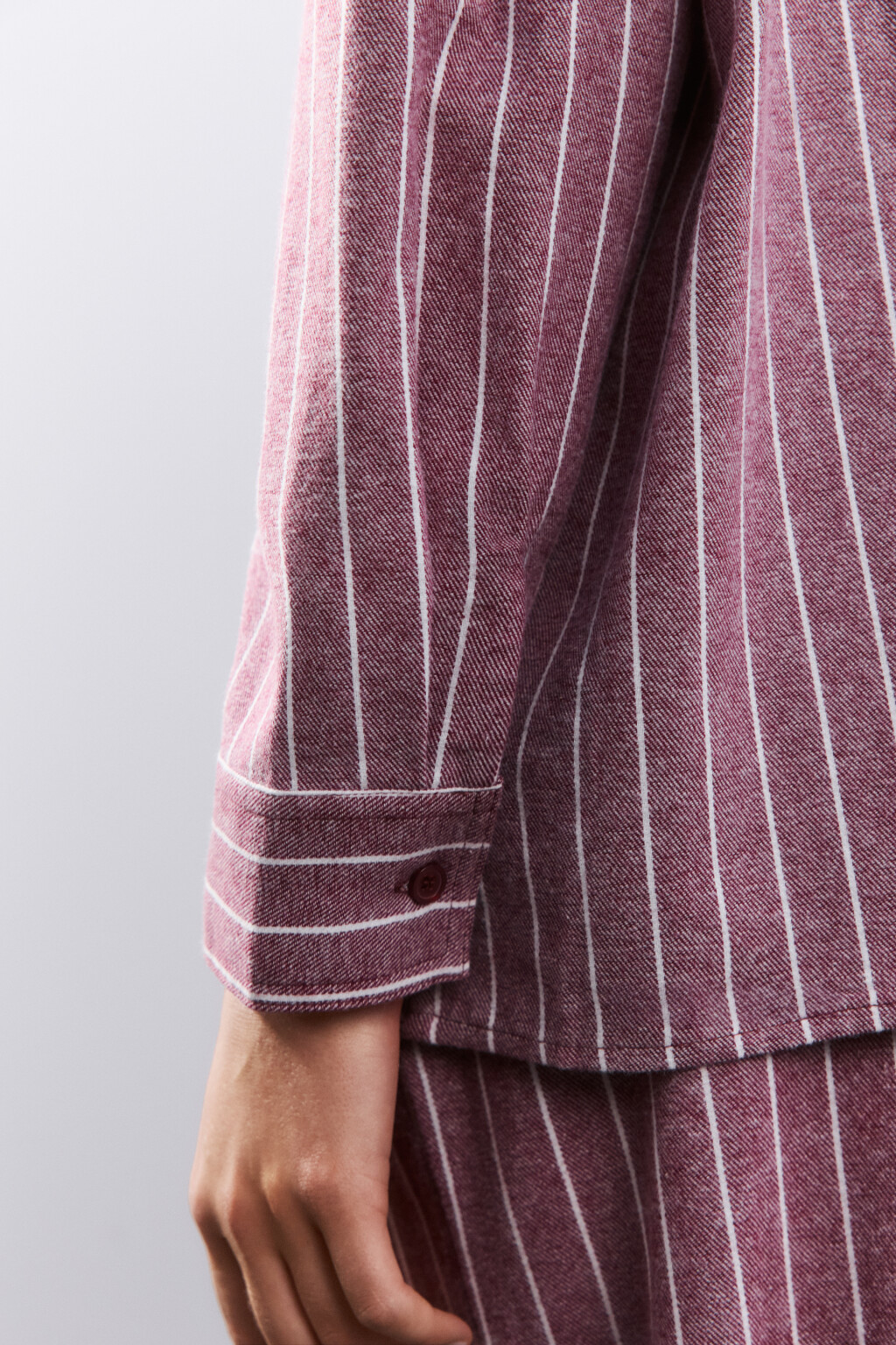 Рубашка домашняя из хлопка - цвет бордовый - 8