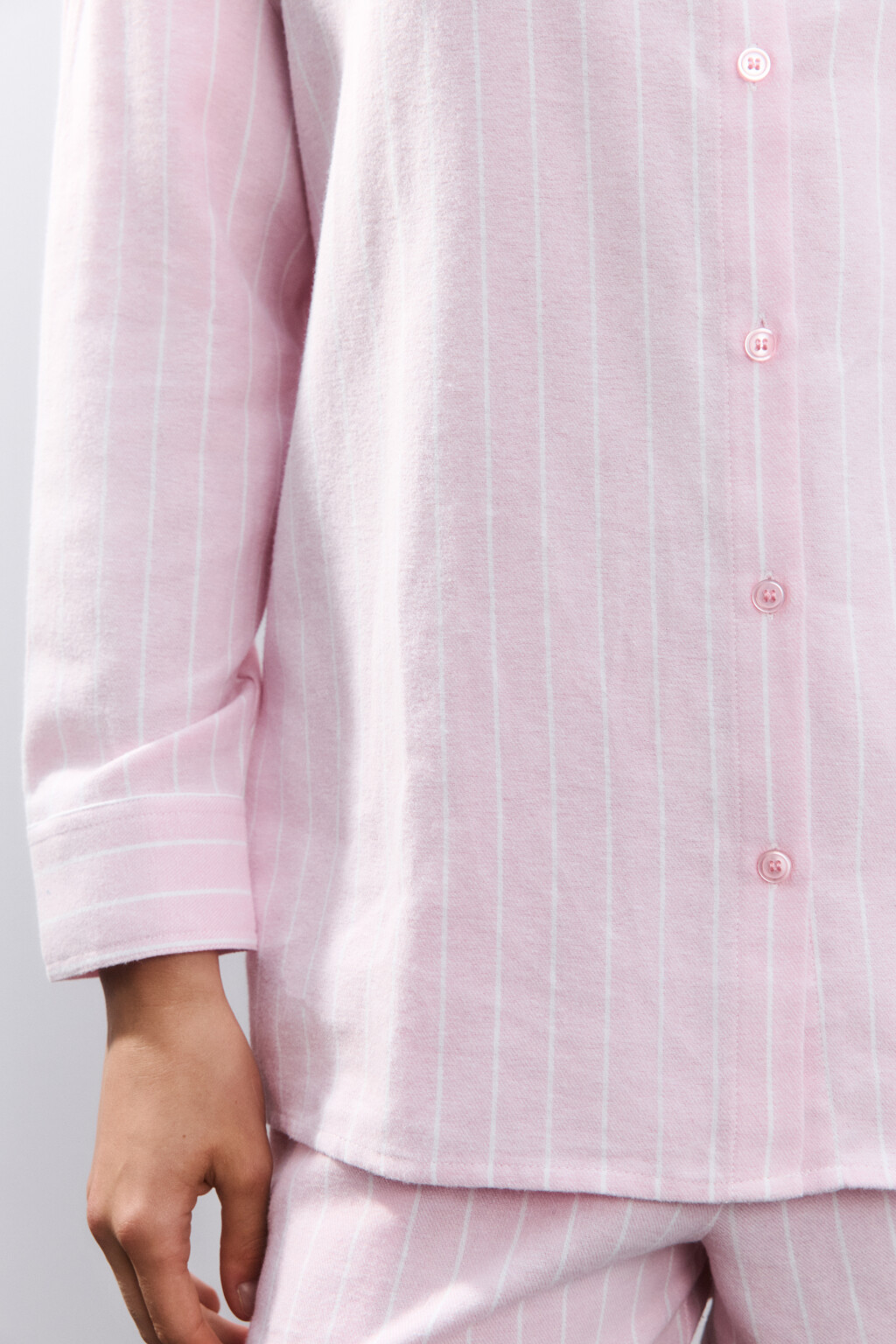 Рубашка домашняя из хлопка - цвет розовый - 6