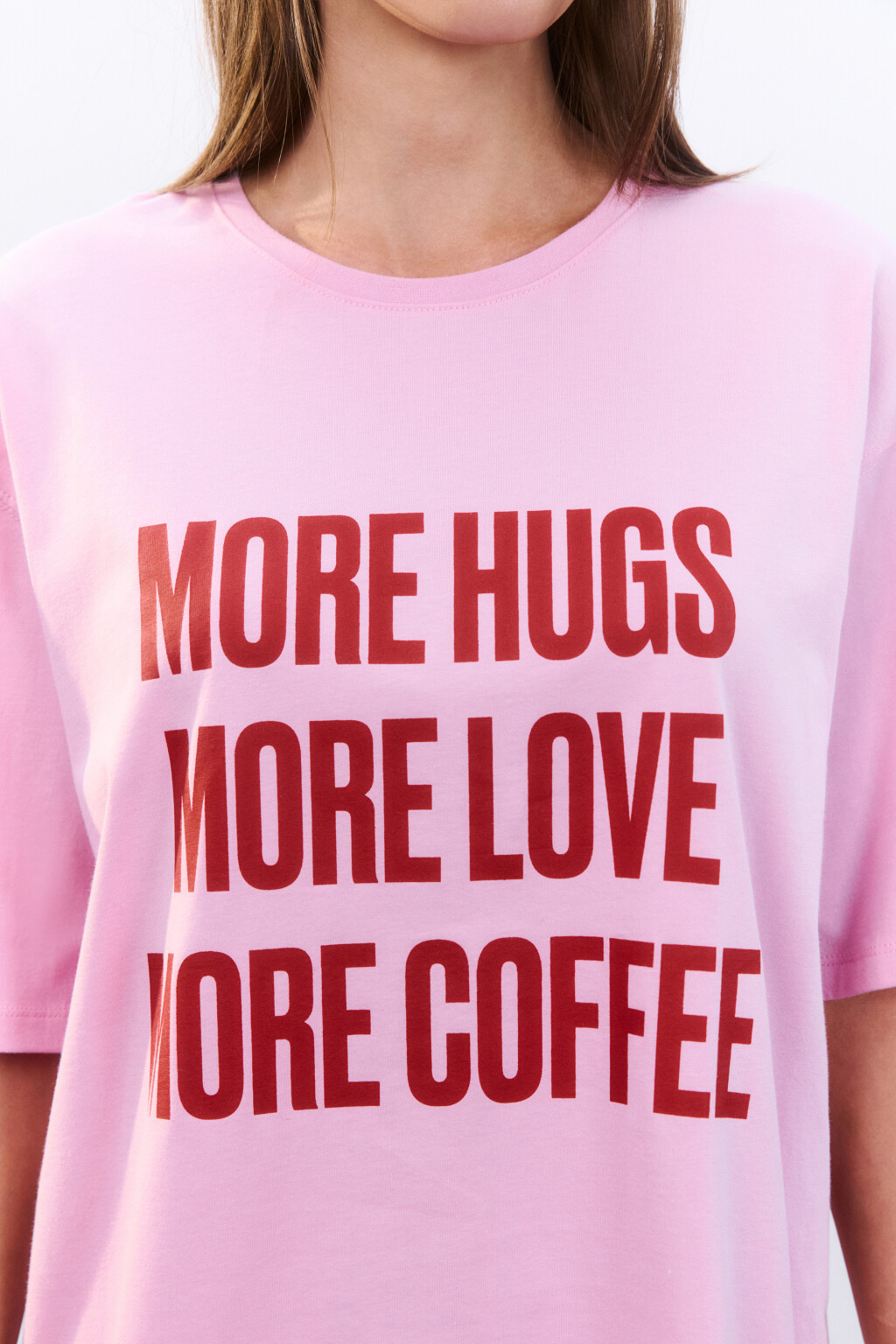 Футболка домашняя с принтом - цвет розовый - 5