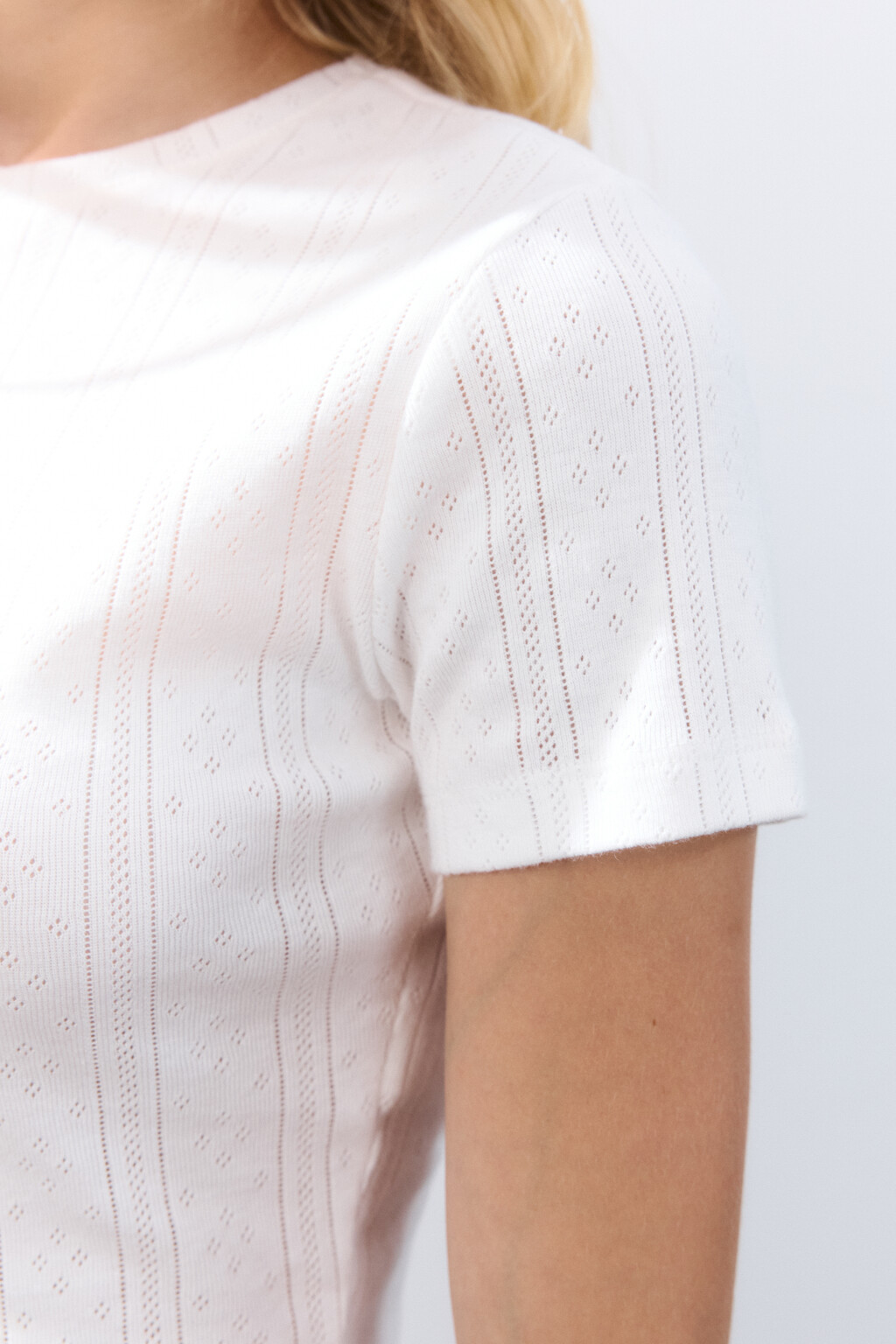 Топ-футболка домашний из хлопка - цвет ванильный - 7