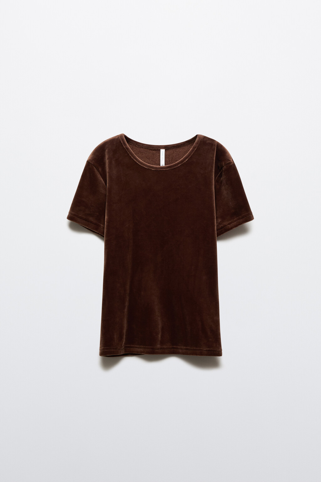 Футболка домашняя из велюра - цвет коричневый - 7