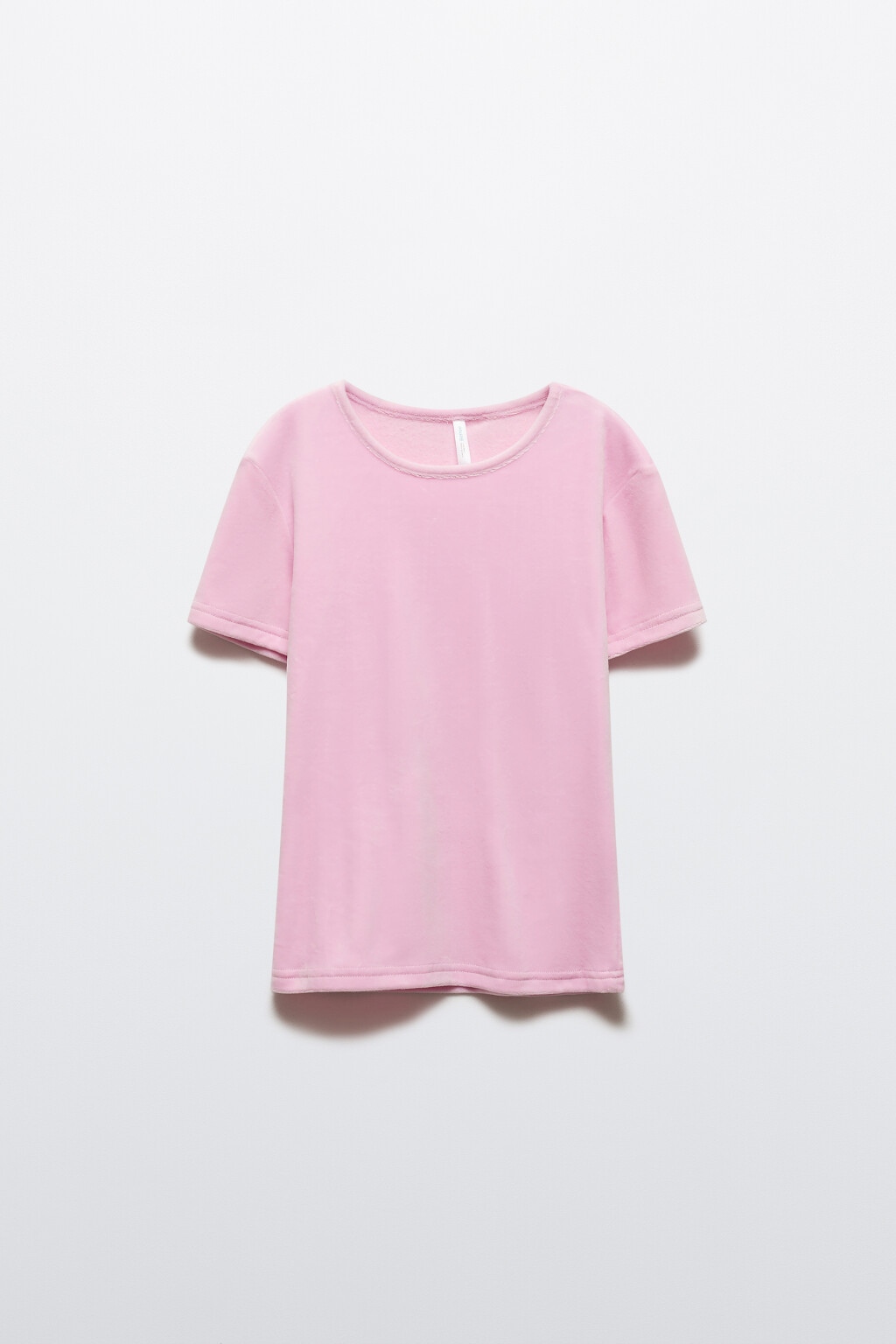 Футболка домашняя из велюра - цвет розовый - 7