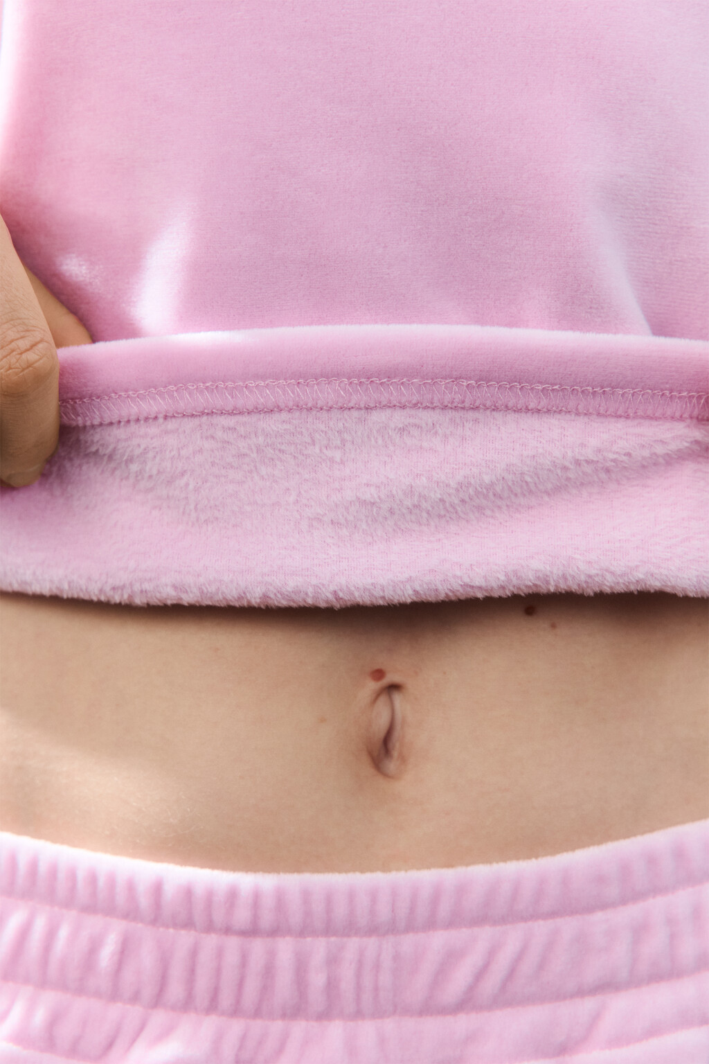 Футболка домашняя из велюра - цвет розовый - 6