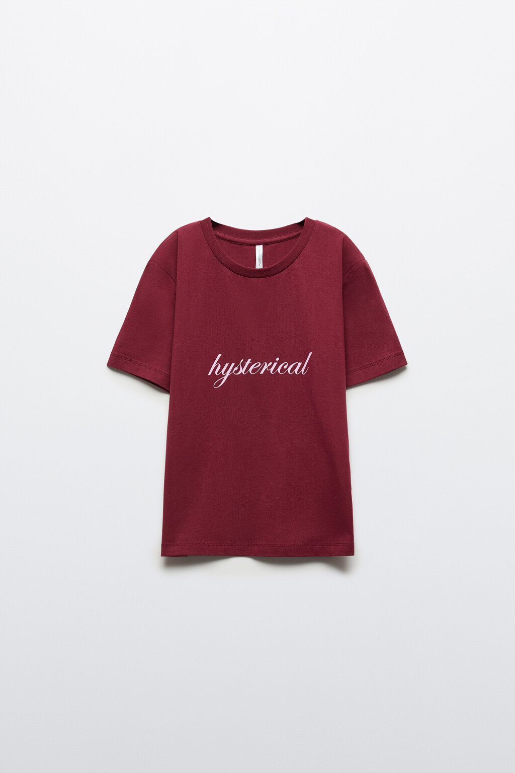 Футболка-топ домашняя с принтом - цвет бордовый - 7
