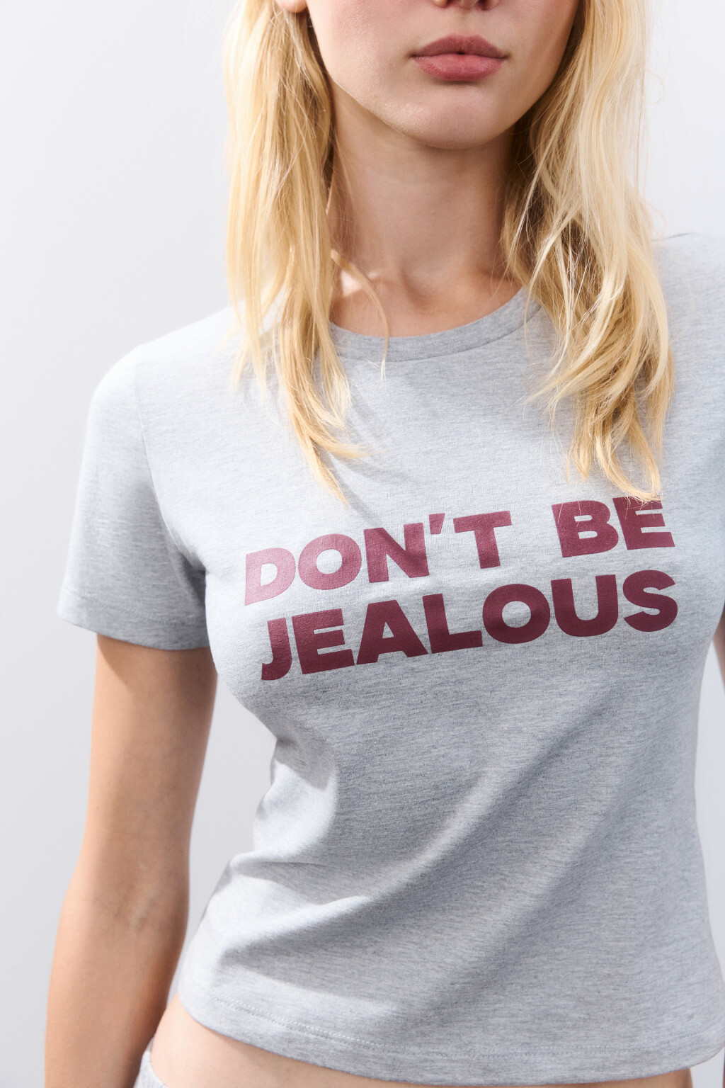 Футболка-топ домашняя с принтом - цвет серый - 5