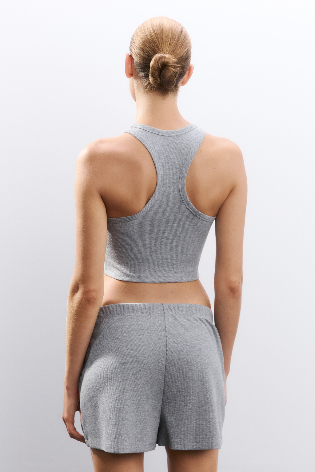 Майка домашняя из трикотажа - цвет серый - 4