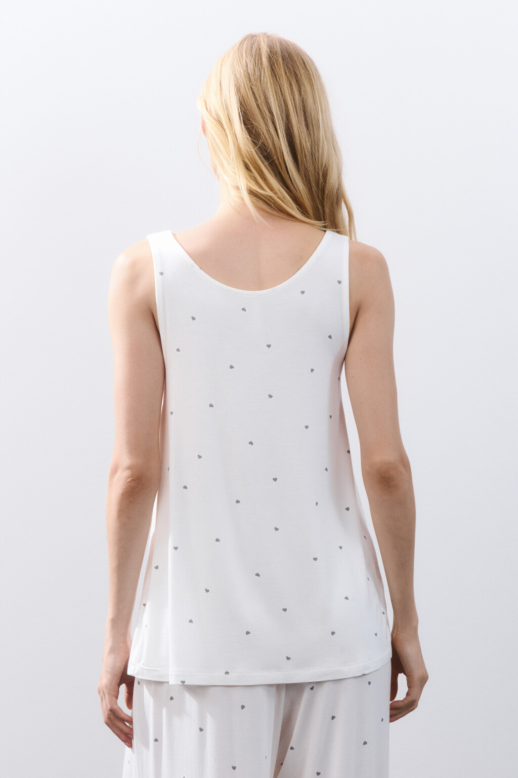 Майка домашняя свободная из вискозы - цвет серый - 3