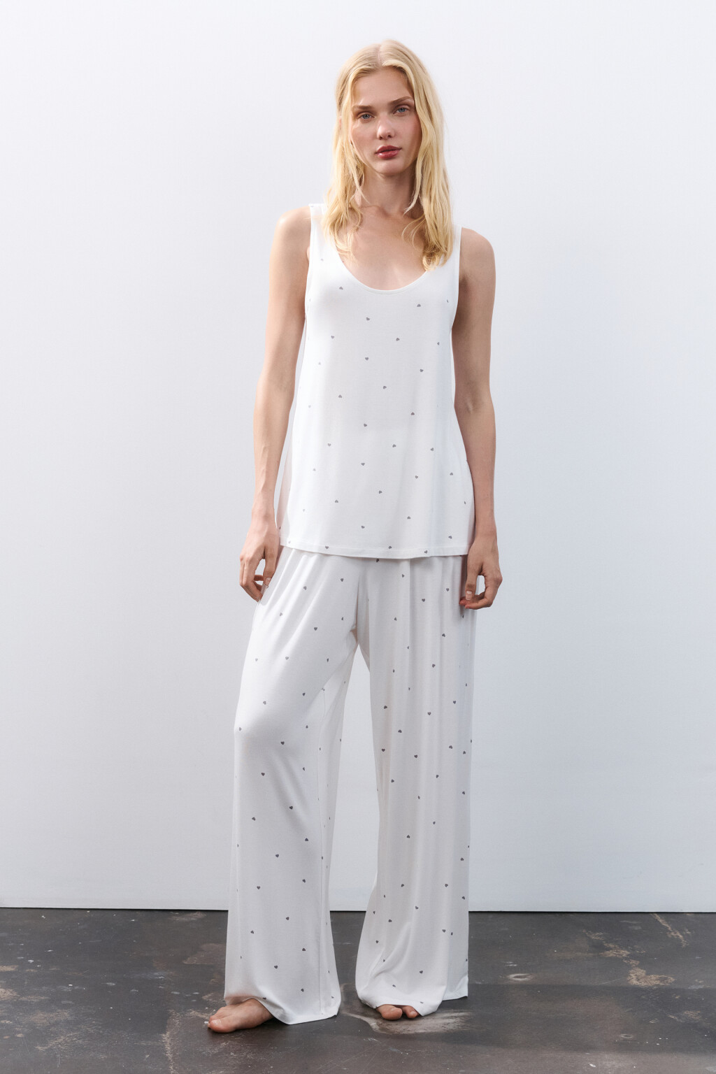 Майка домашняя свободная из вискозы - цвет серый - 4