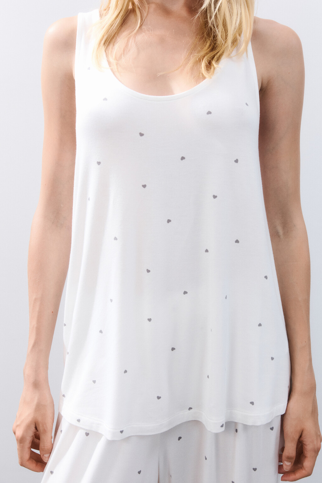 Майка домашняя свободная из вискозы - цвет серый - 5