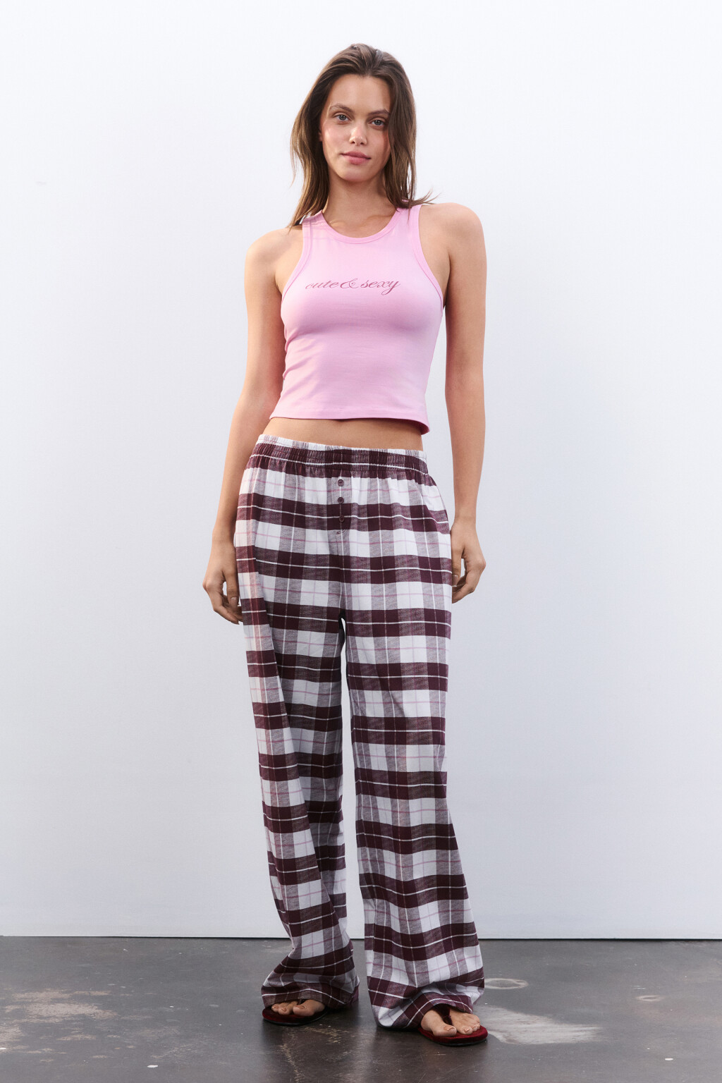 Майка домашняя с принтом - цвет розовый - 4