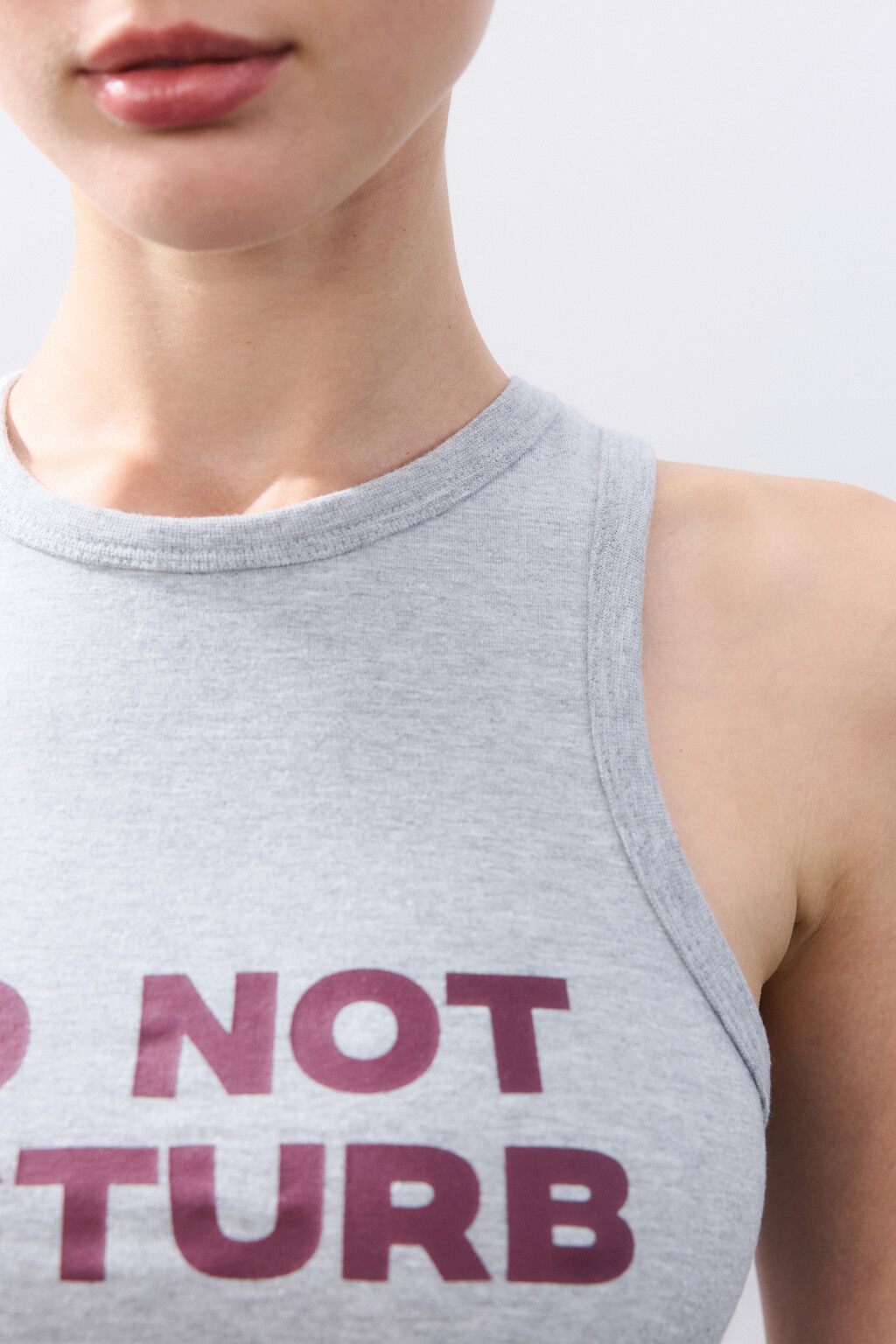 Майка домашняя с принтом - цвет серый - 6