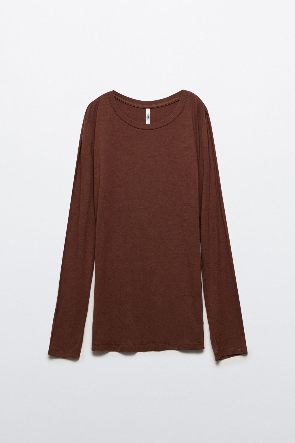 Лонгслив домашний из вискозы - цвет коричневый - 7