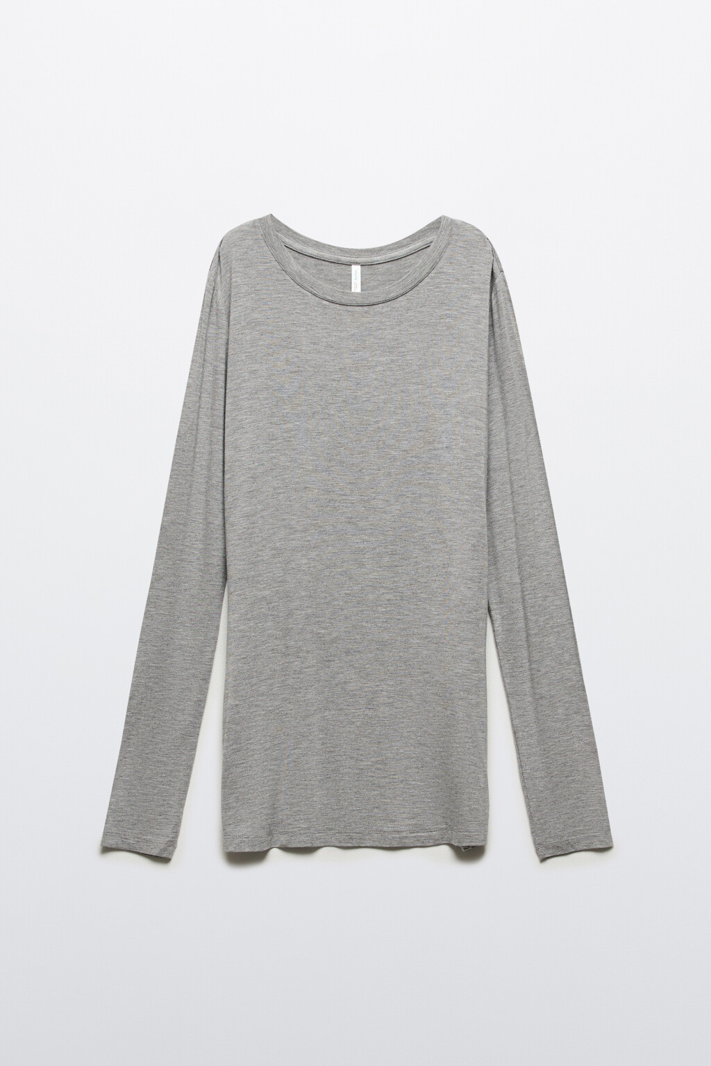 Лонгслив домашний из вискозы - цвет серый - 8
