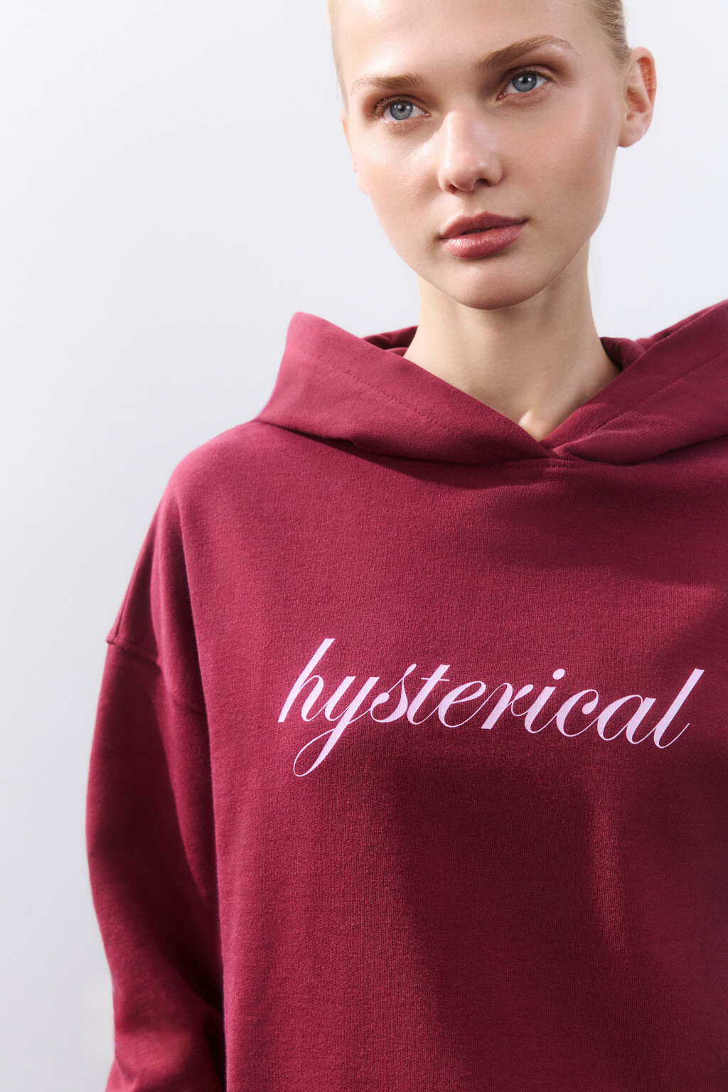 Толстовка домашняя из футера - цвет бордовый - 5