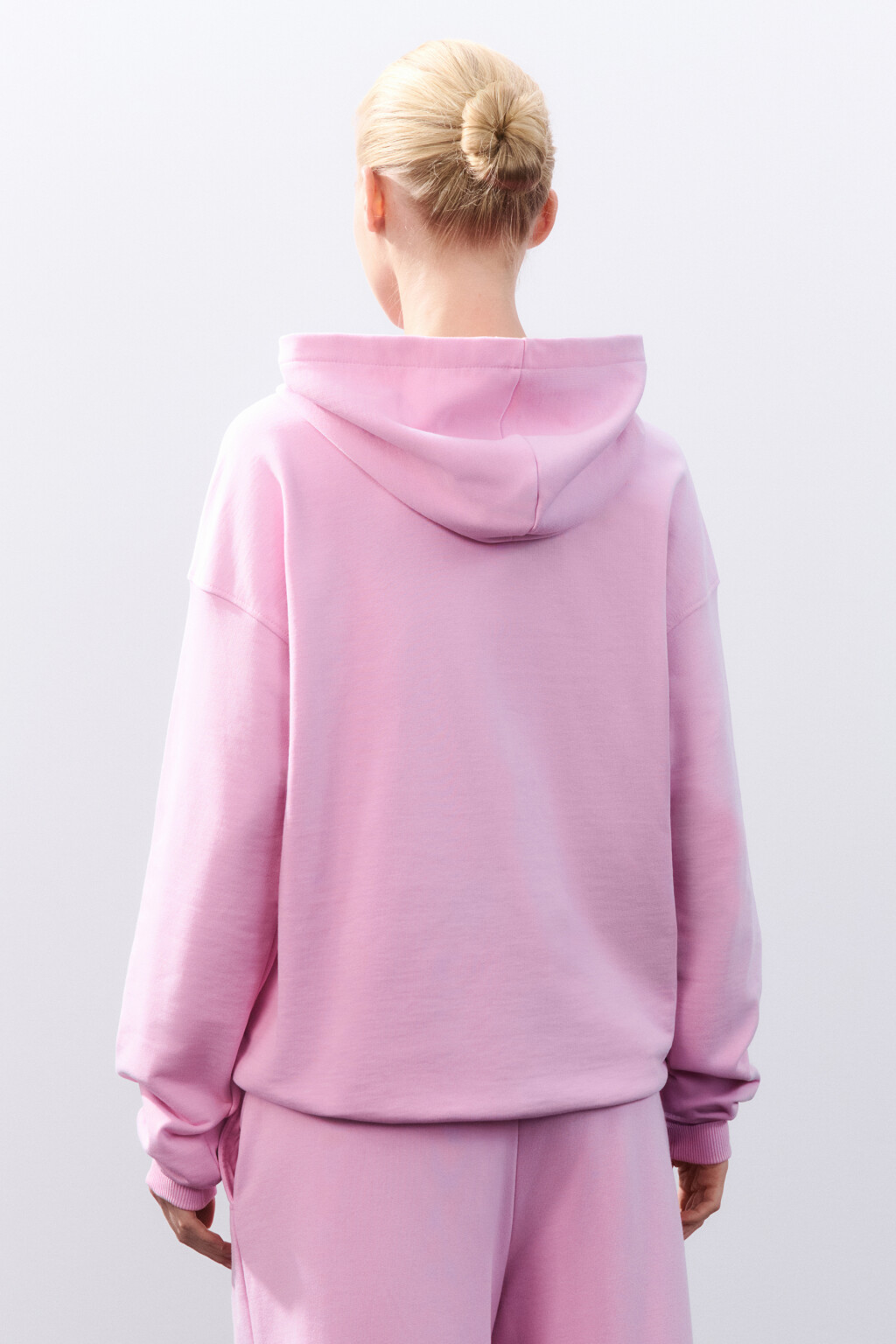 Толстовка домашняя из футера - цвет розовый - 3