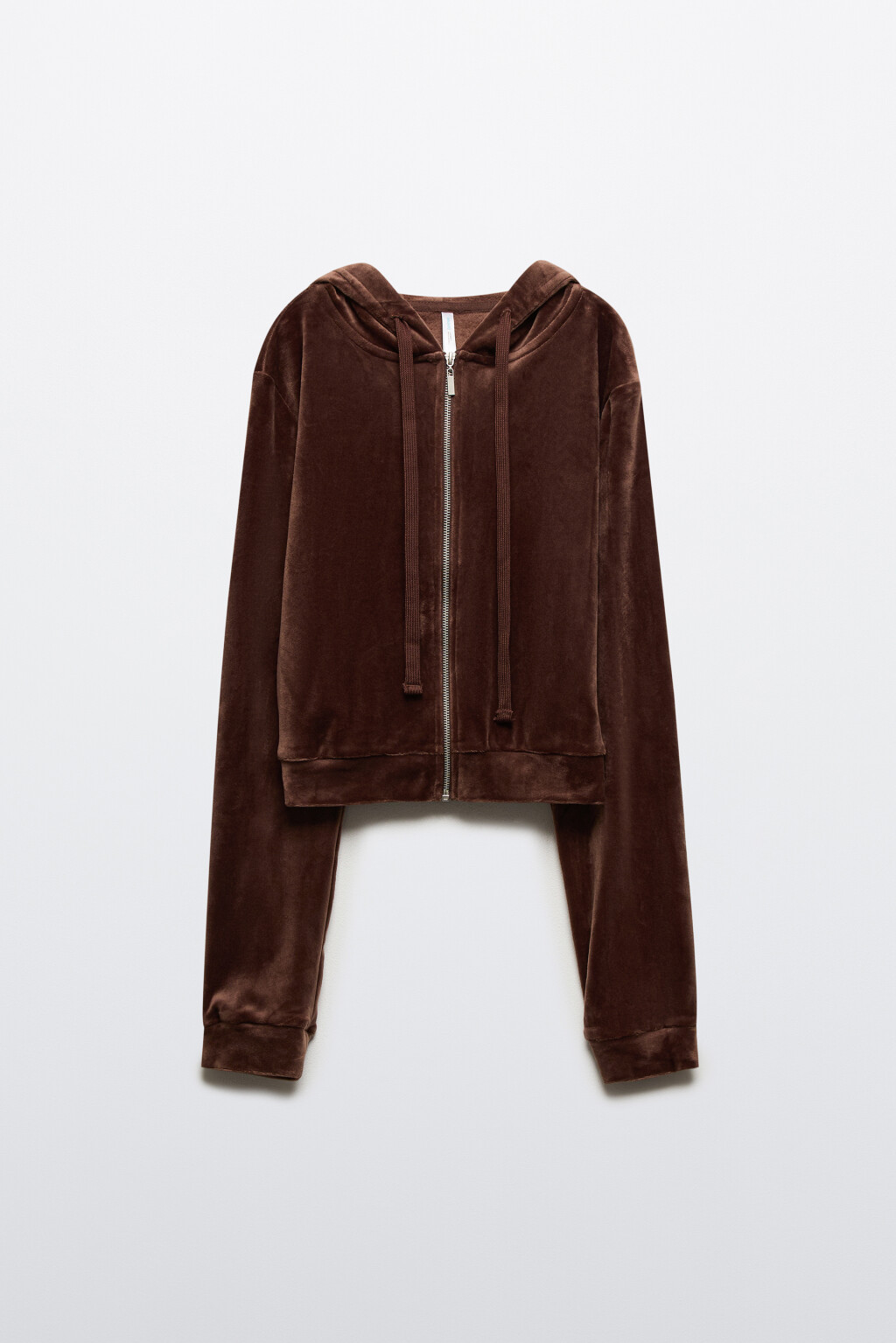 Толстовка домашняя из велюра - цвет коричневый - 7