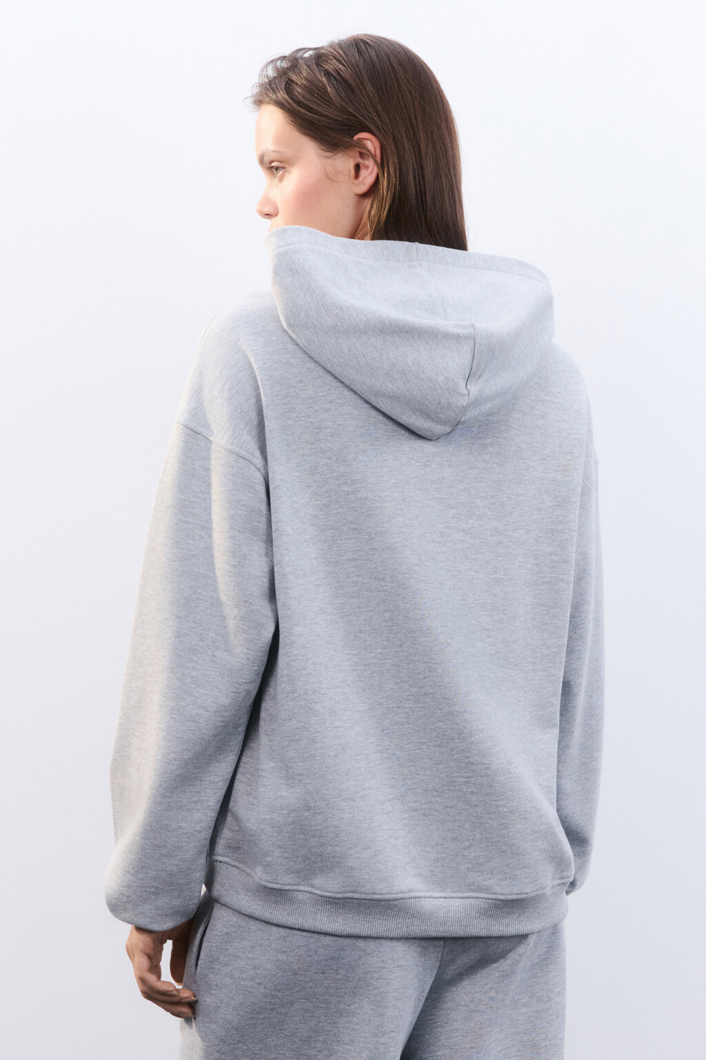 Толстовка домашняя из футера - цвет серый - 3