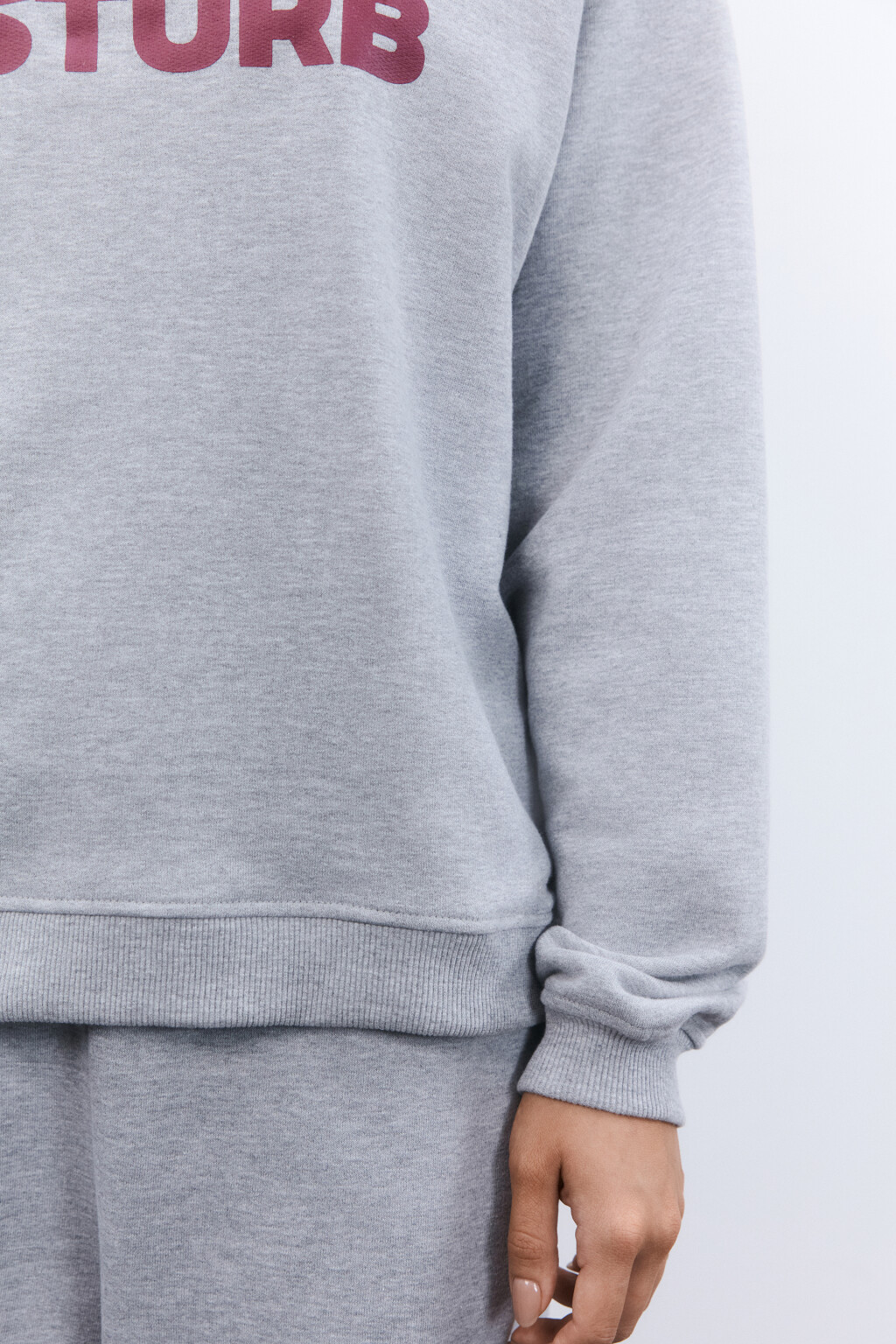Толстовка домашняя из футера - цвет серый - 6