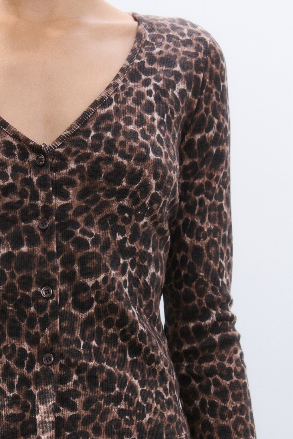 Лонгслив домашний на пуговицах - цвет мультиколор - 5