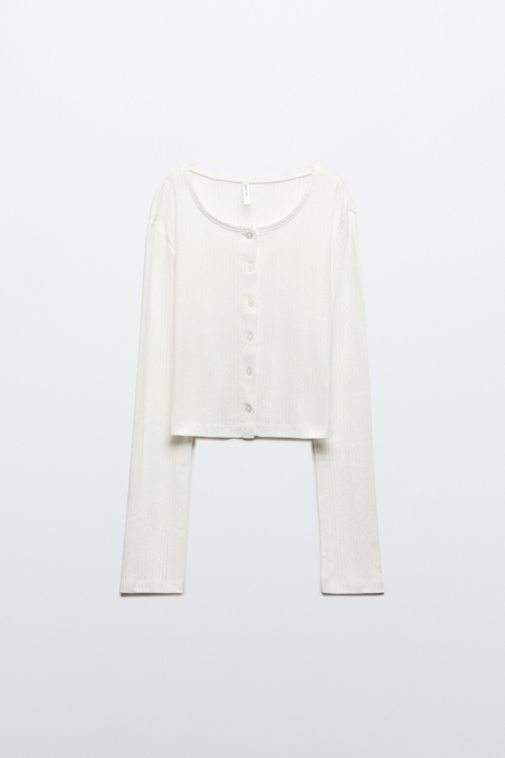 Лонгслив домашний на пуговицах - цвет ванильный - 7