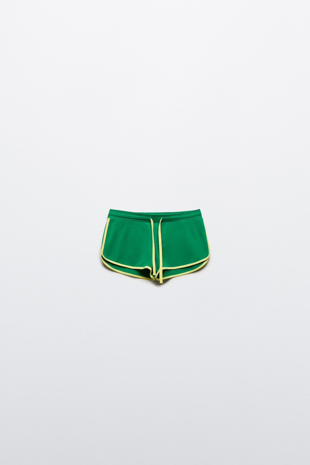 Шорты мини из хлопкового трикотажа - цвет зеленый - 8