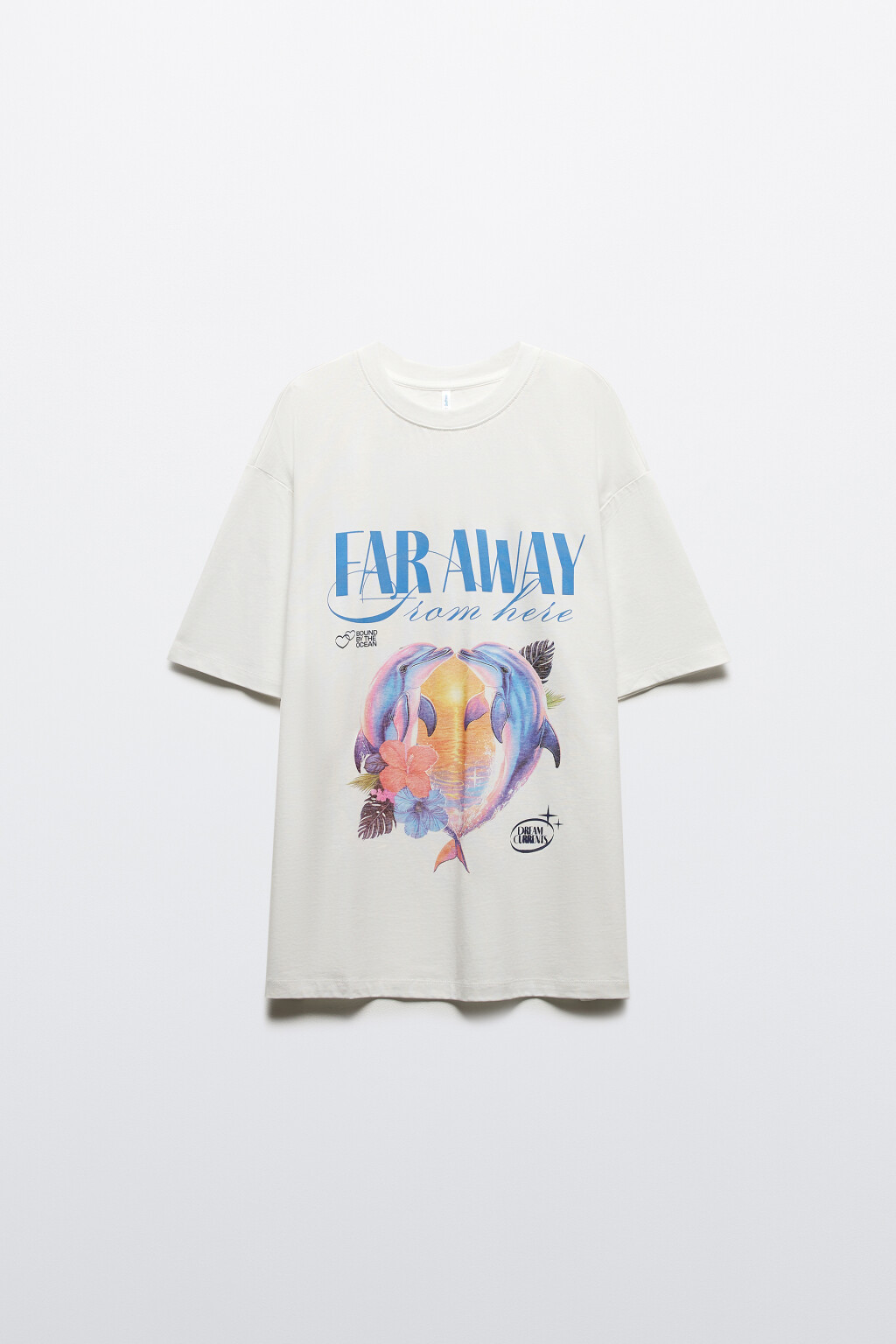 Футболка oversize хлопковая с принтом - цвет белый - 7