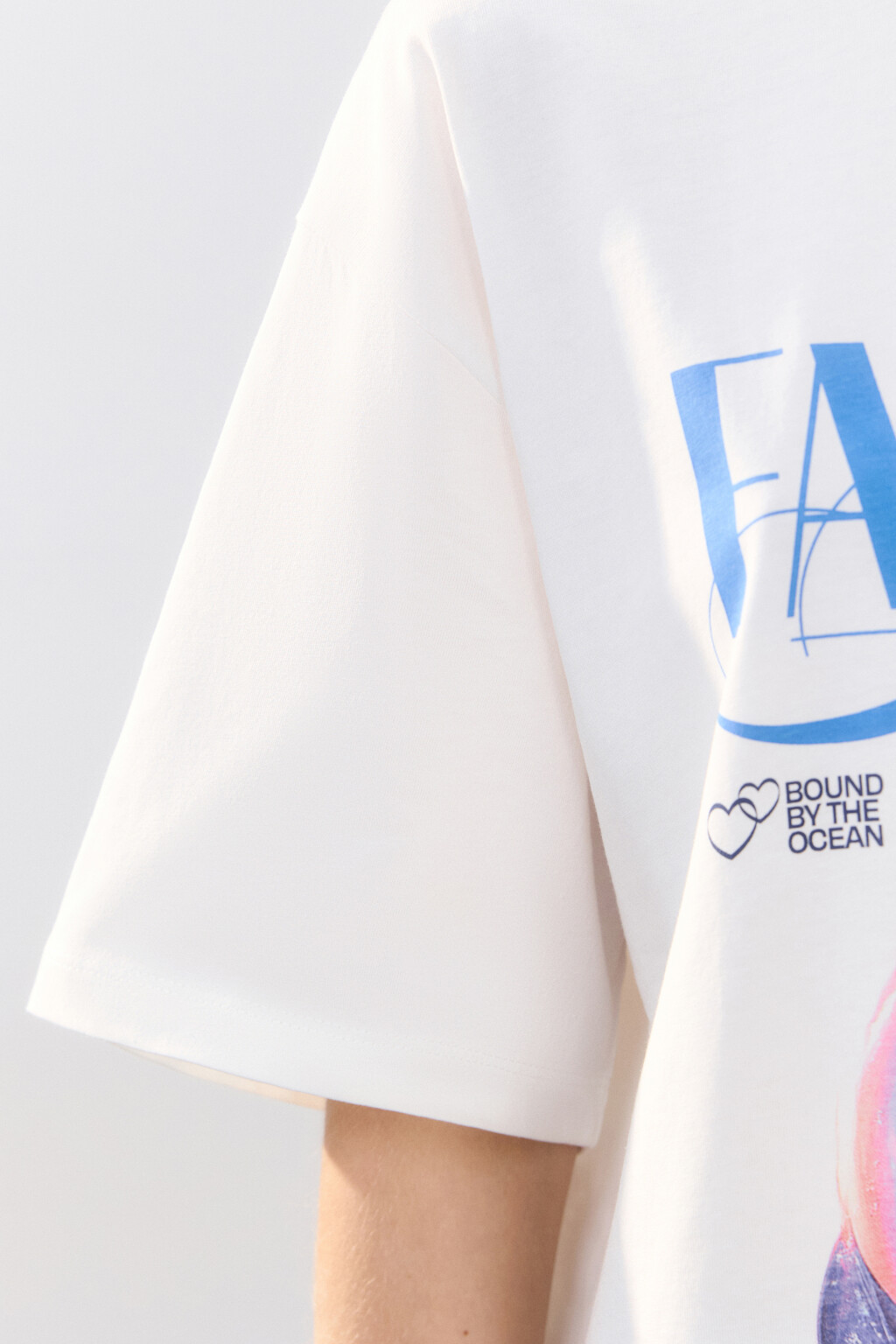 Футболка oversize хлопковая с принтом - цвет белый - 6