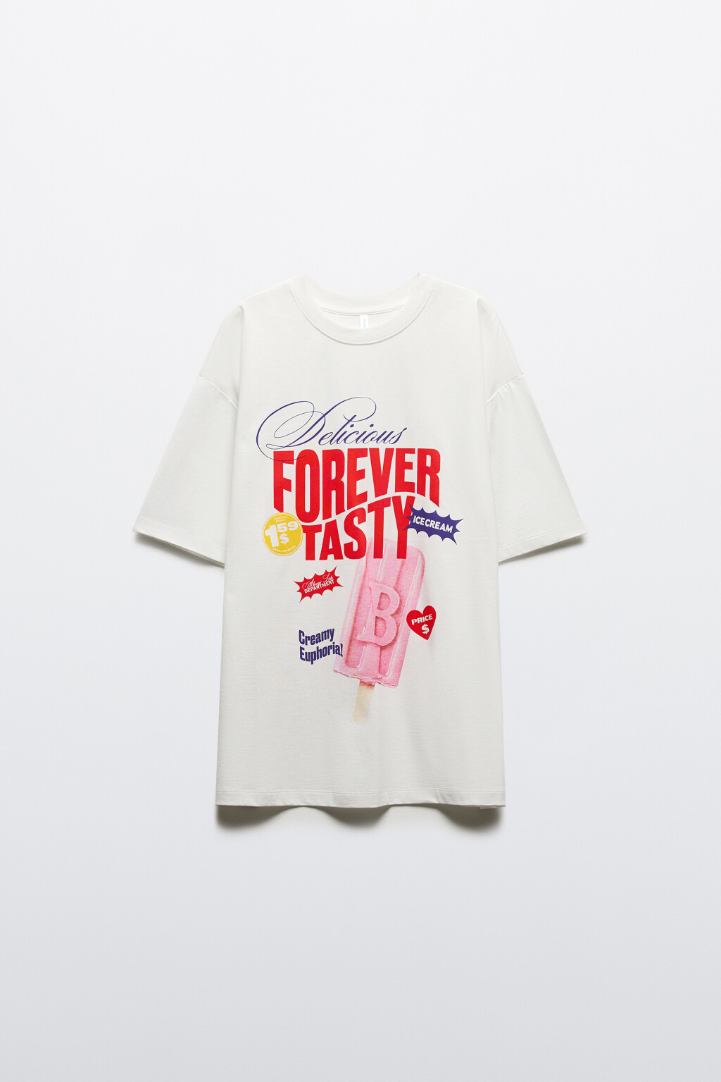 Футболка oversize хлопковая с принтом - цвет черный - 7