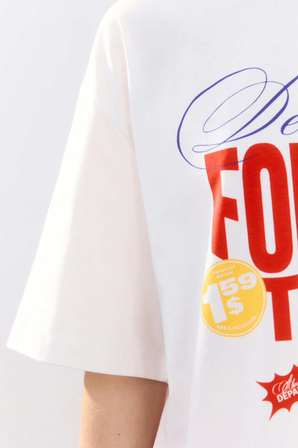 Футболка oversize хлопковая с принтом - цвет черный - 6