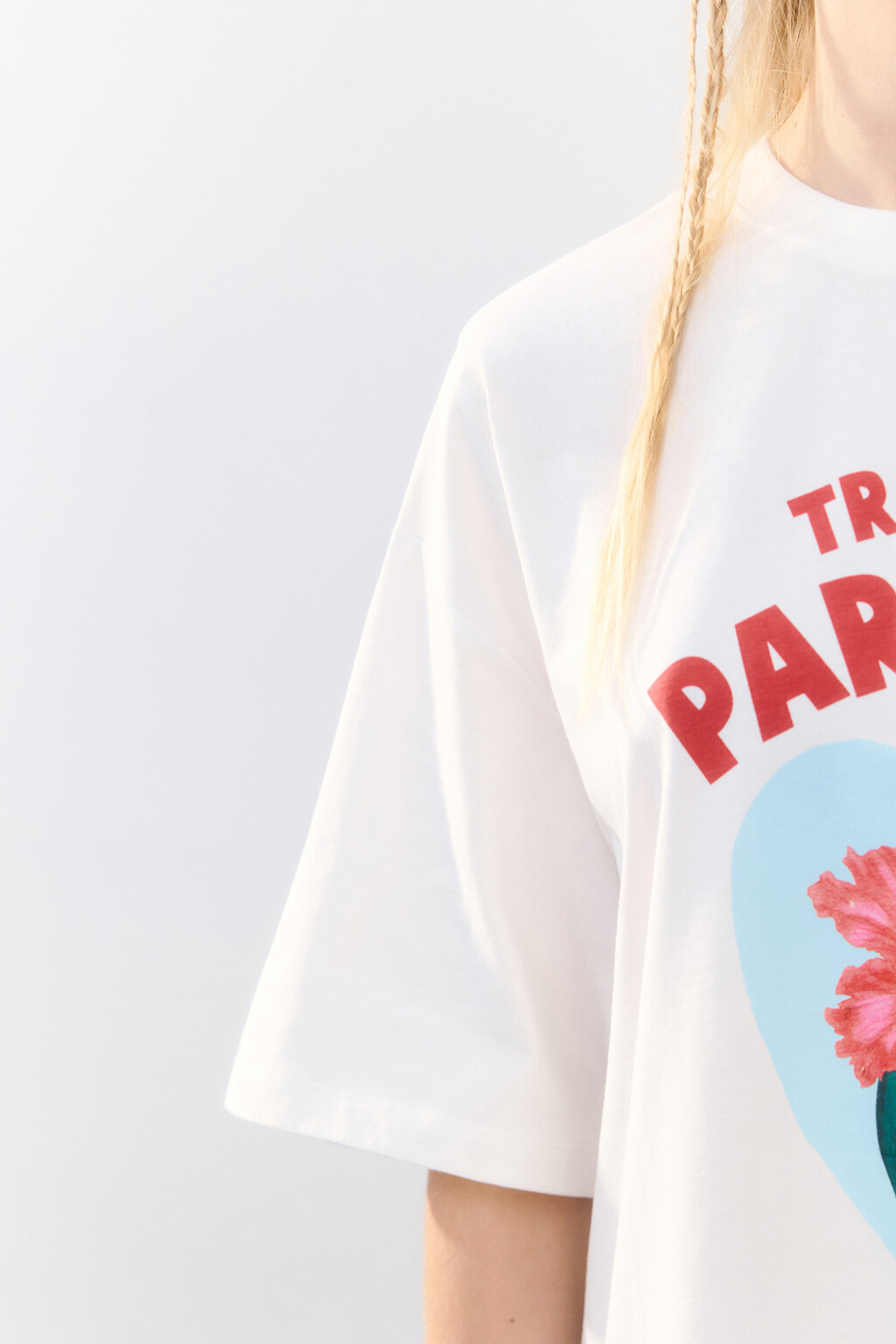 Футболка oversize хлопковая с принтом - цвет мультиколор - 6