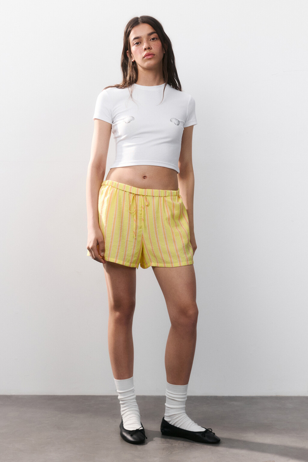 Футболка-топ с принтом - цвет белый - 4