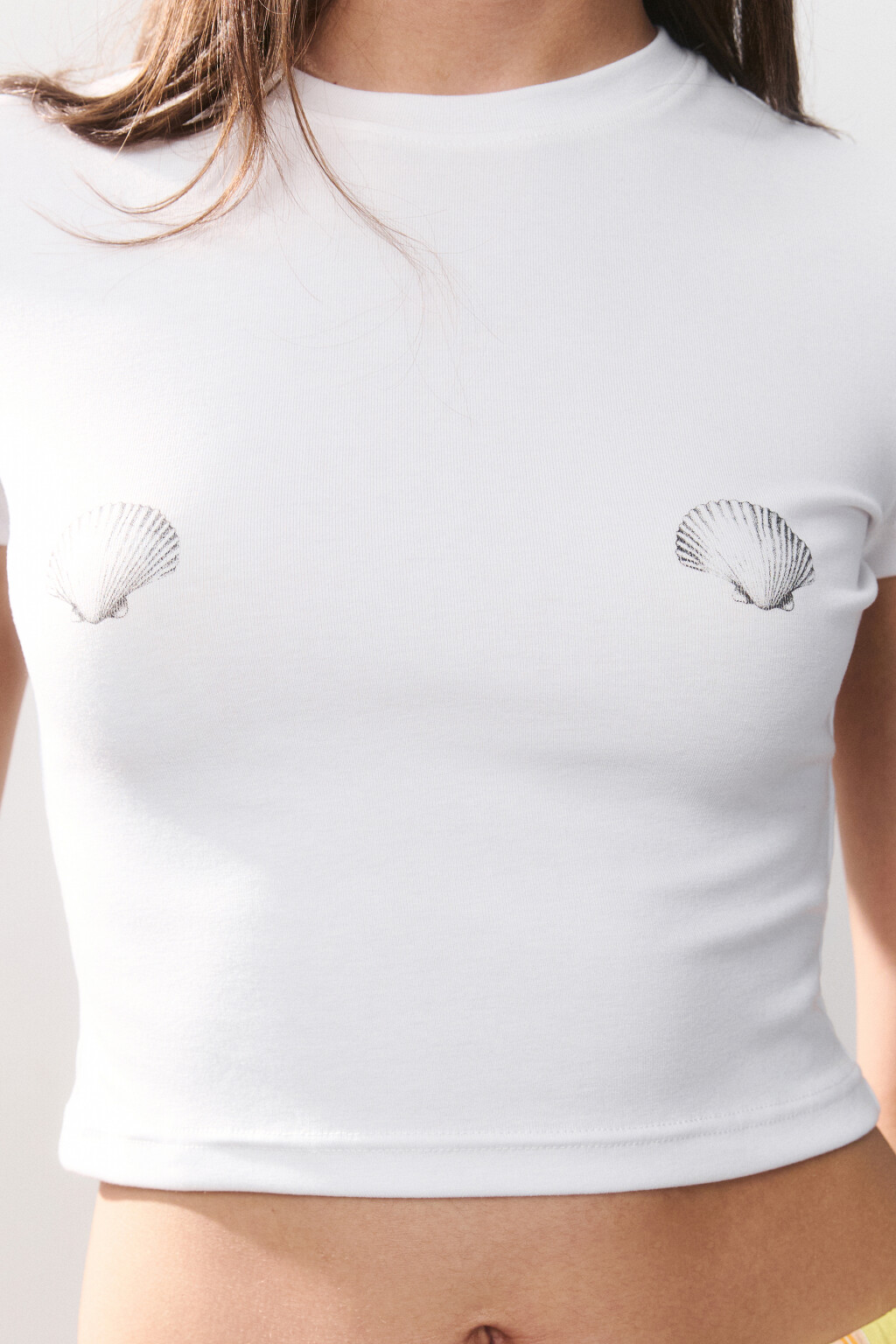 Футболка-топ с принтом - цвет белый - 5