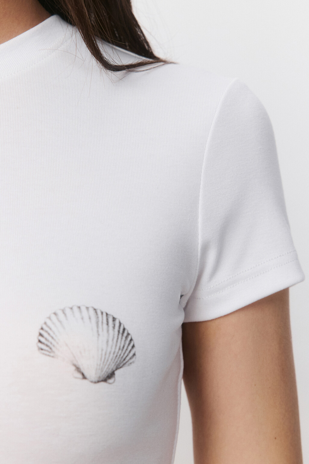 Футболка-топ с принтом - цвет белый - 6