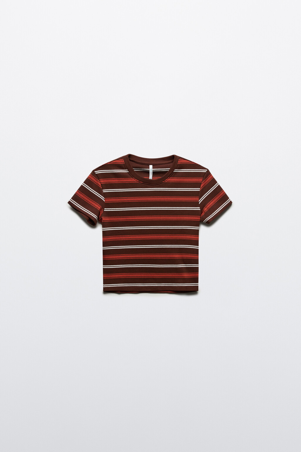 Футболка-топ в полоску - цвет коричневый - 7