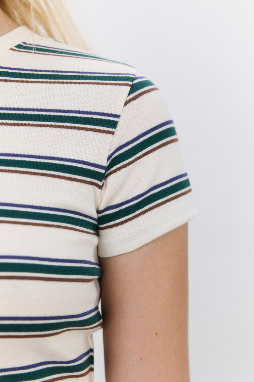 Футболка-топ в полоску - цвет бежевый - 6