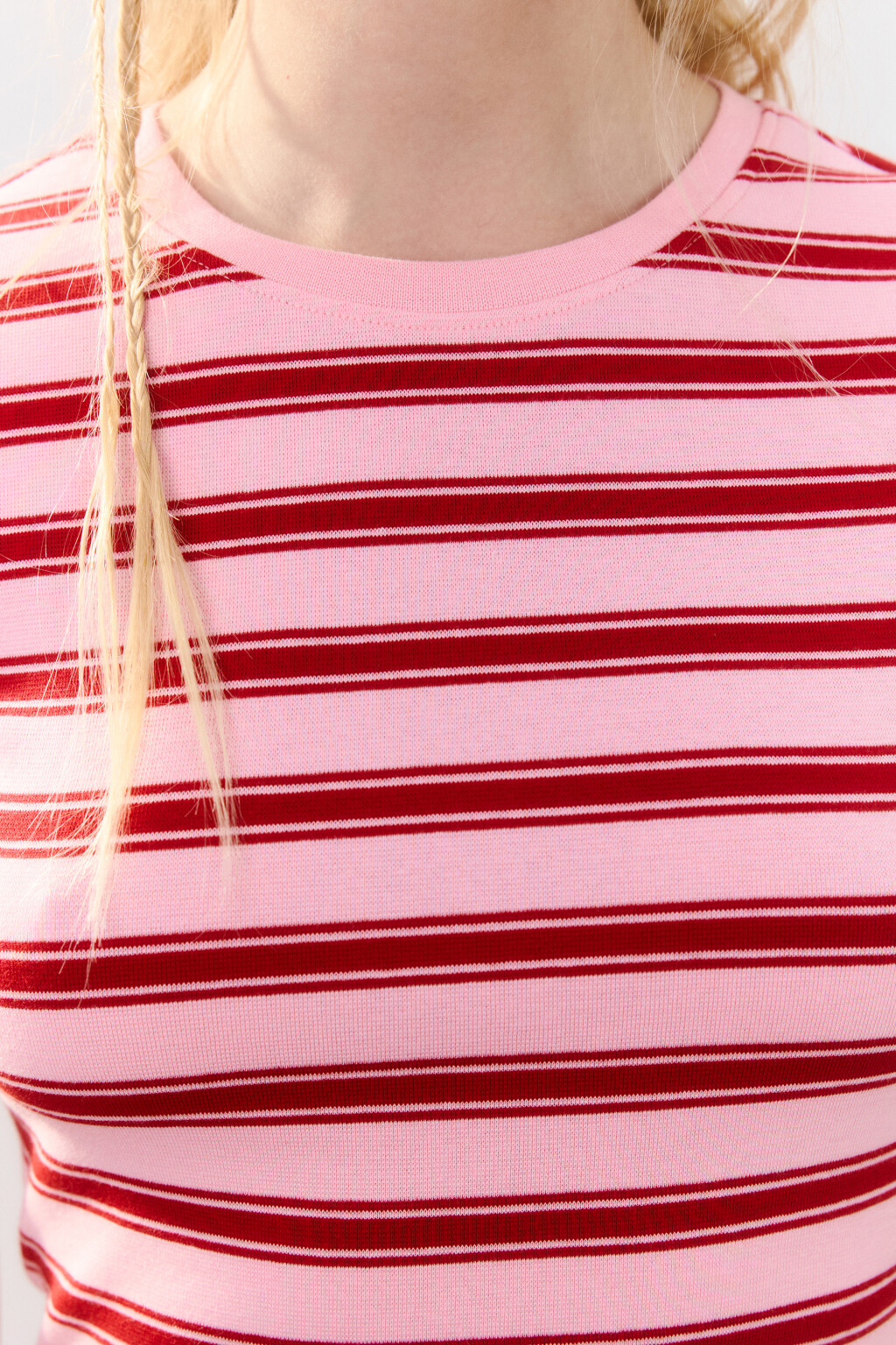 Футболка-топ в полоску - цвет розовый - 5